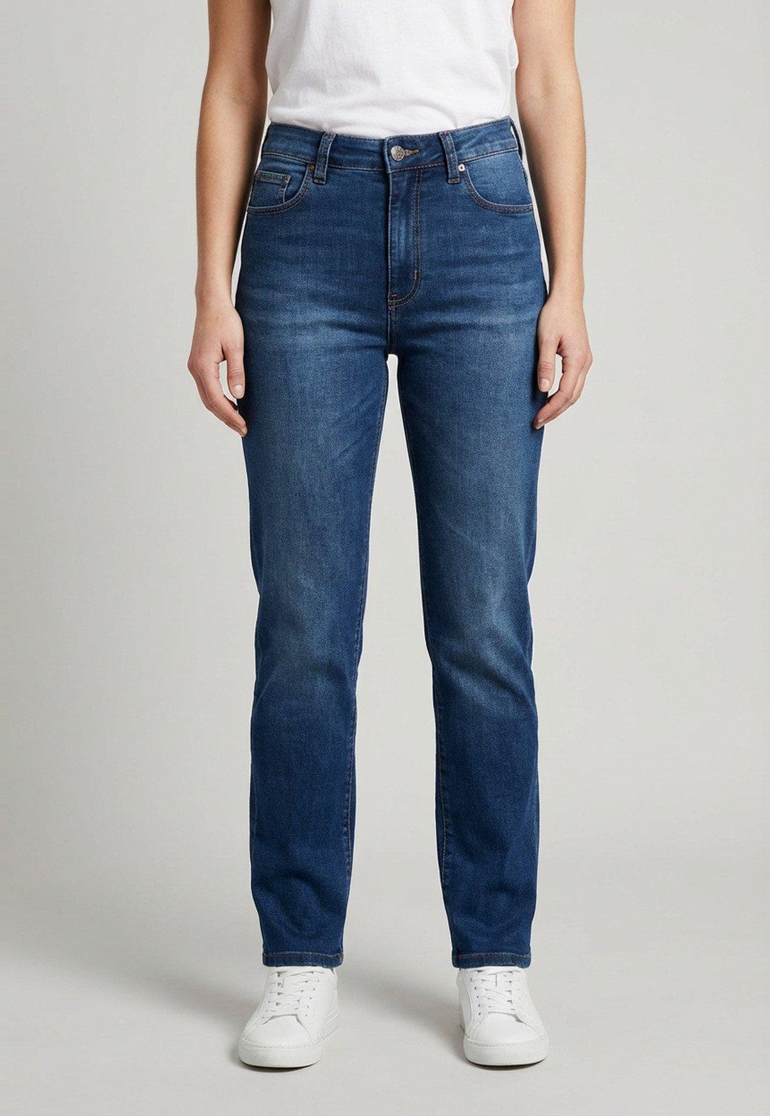 Calça Jeans Feminina Colcci Reta Cintura Alta Azul
