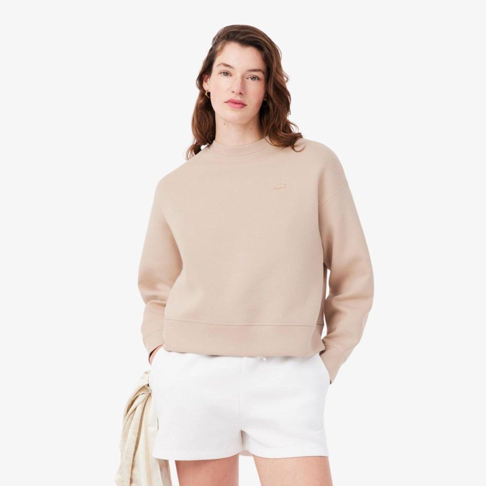 Moletom Oversized em Malha Double Face Bege