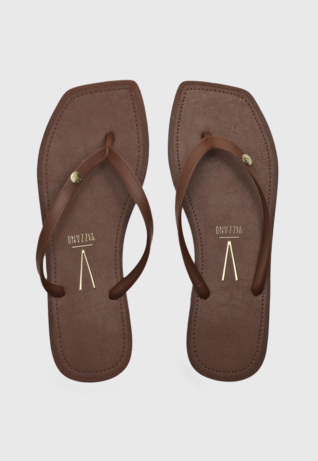 Chinelo Vizzano Logo Marrom