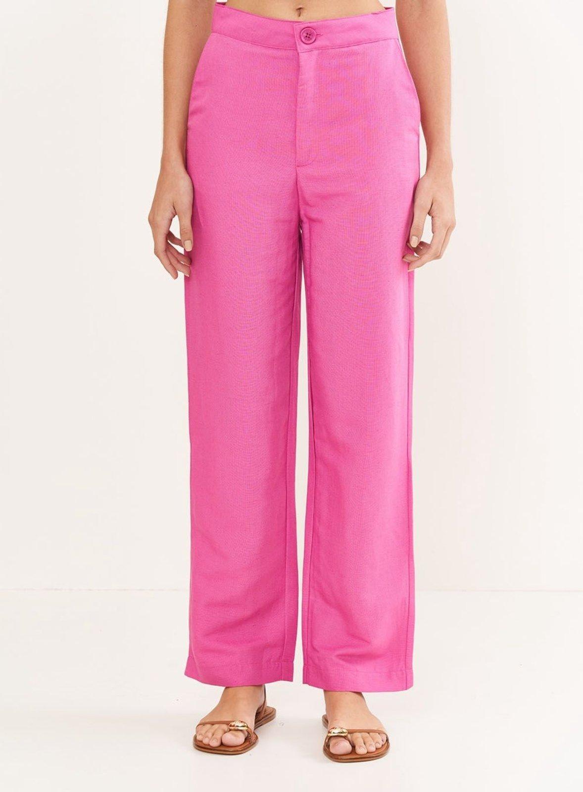 Calça Linho Rosa Mon Amour