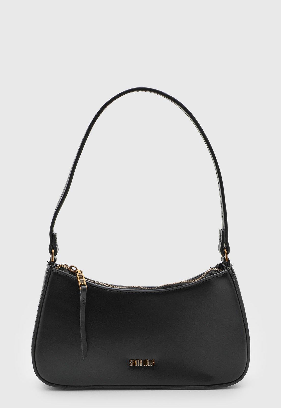 Bolsa Santa Lolla Retangular Alça Ombro Preta
