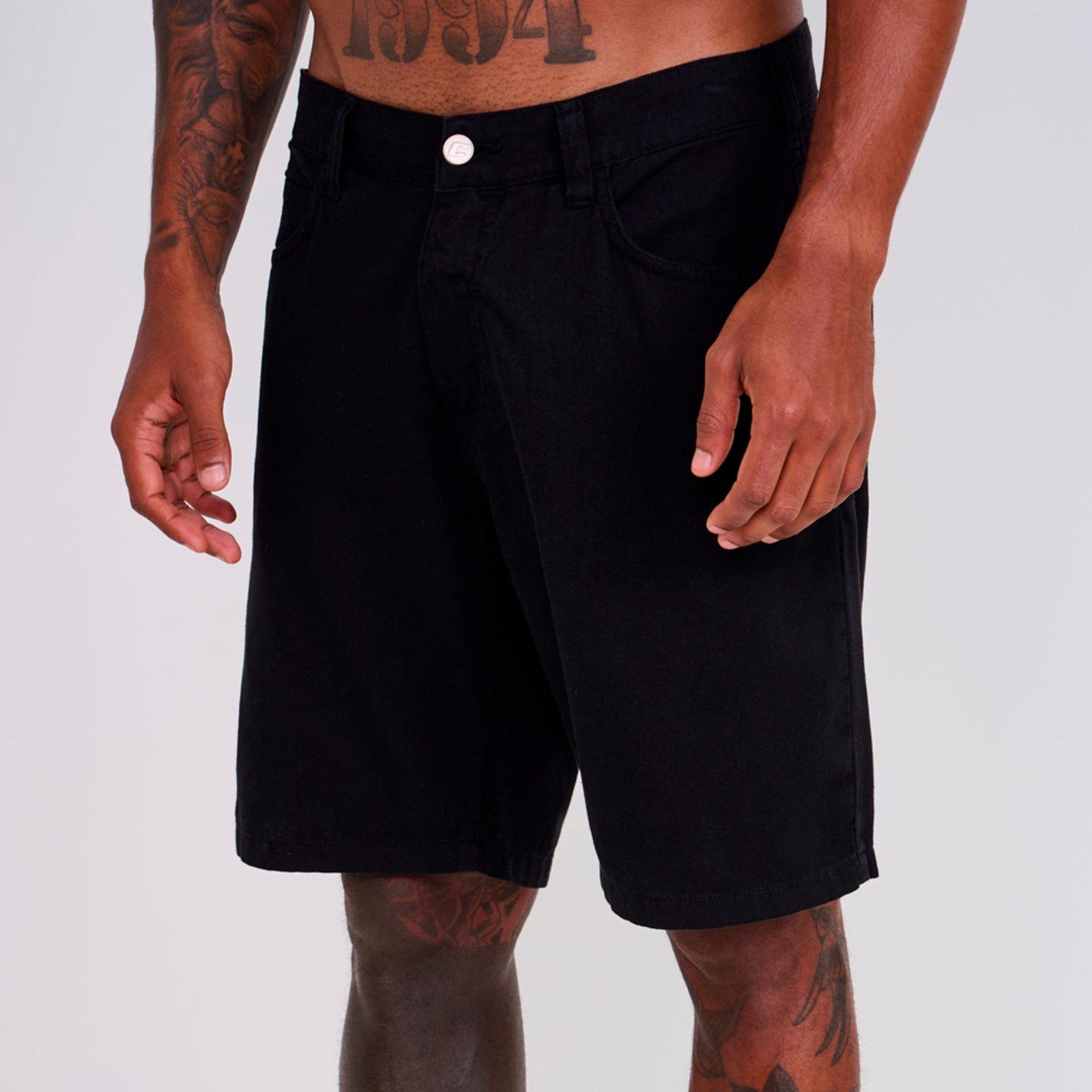 Bermuda Sarja Colcci New Davi Ve26 Preto Masculino