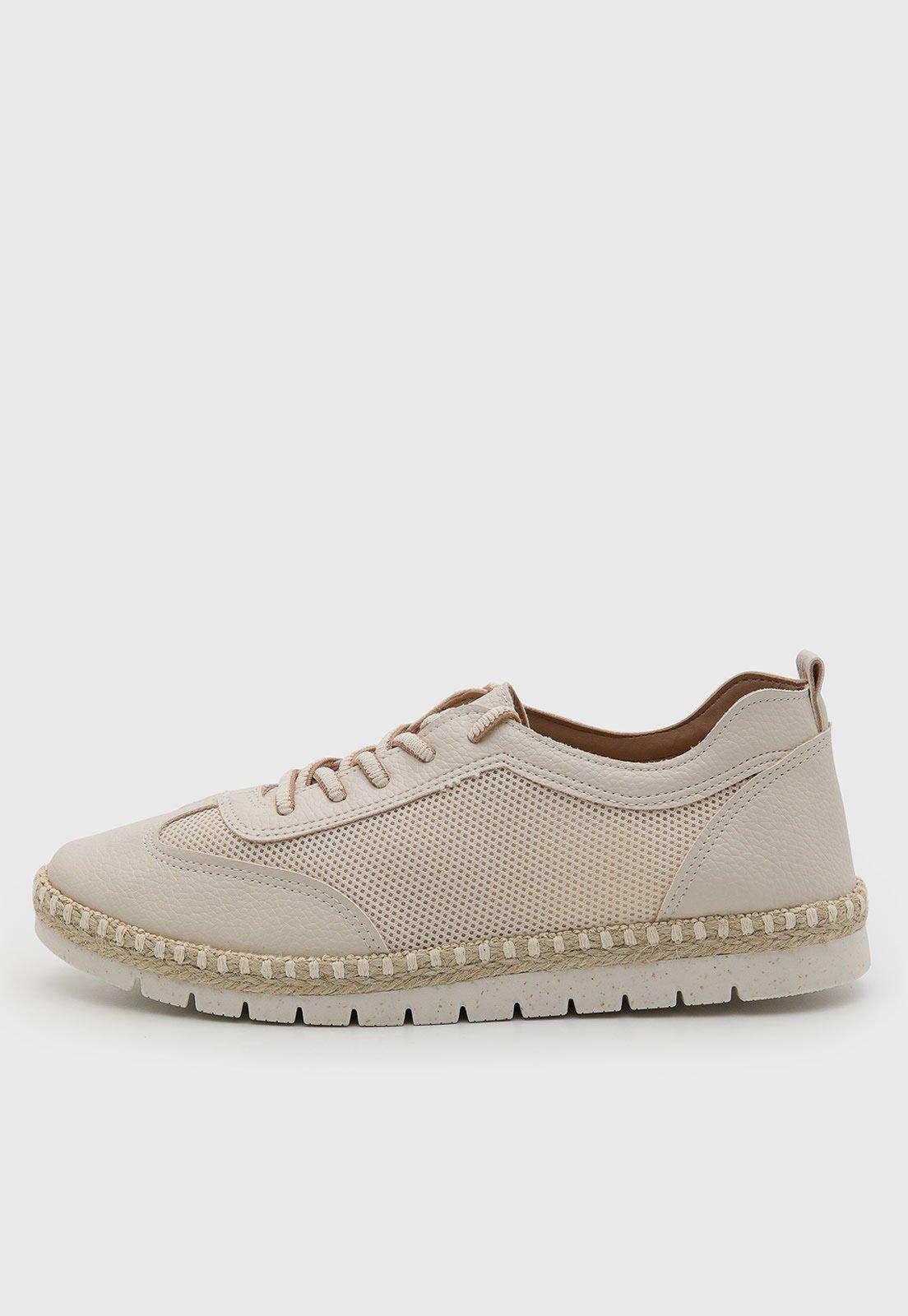 Tênis Feminino Vizzano Cadarço Bege