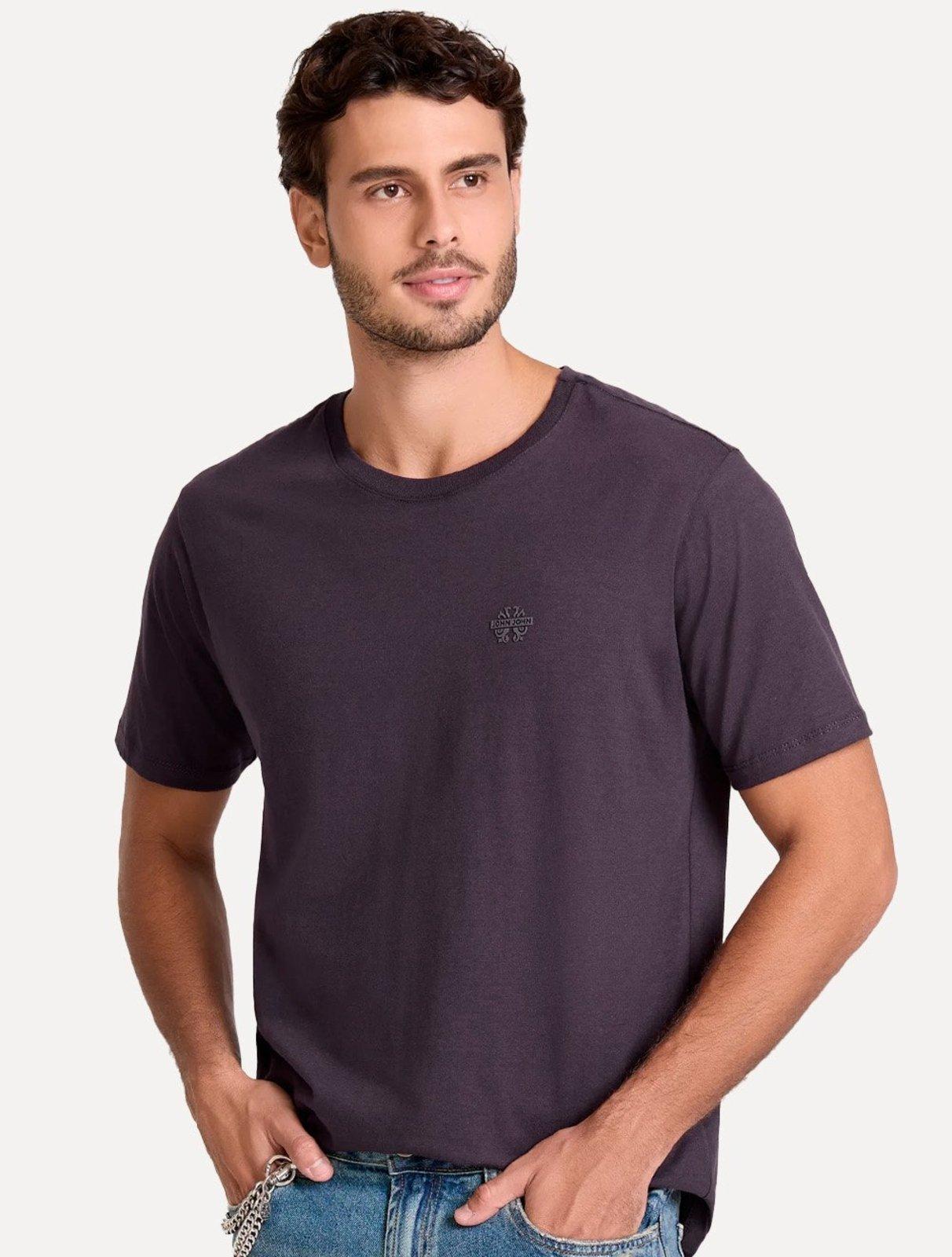 Camiseta John John Masculina Rubber Key Transfer Roxo Escuro