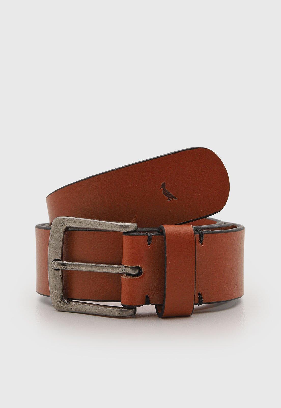 Cinto Masculino Reserva Fivela Metalizadad Marrom