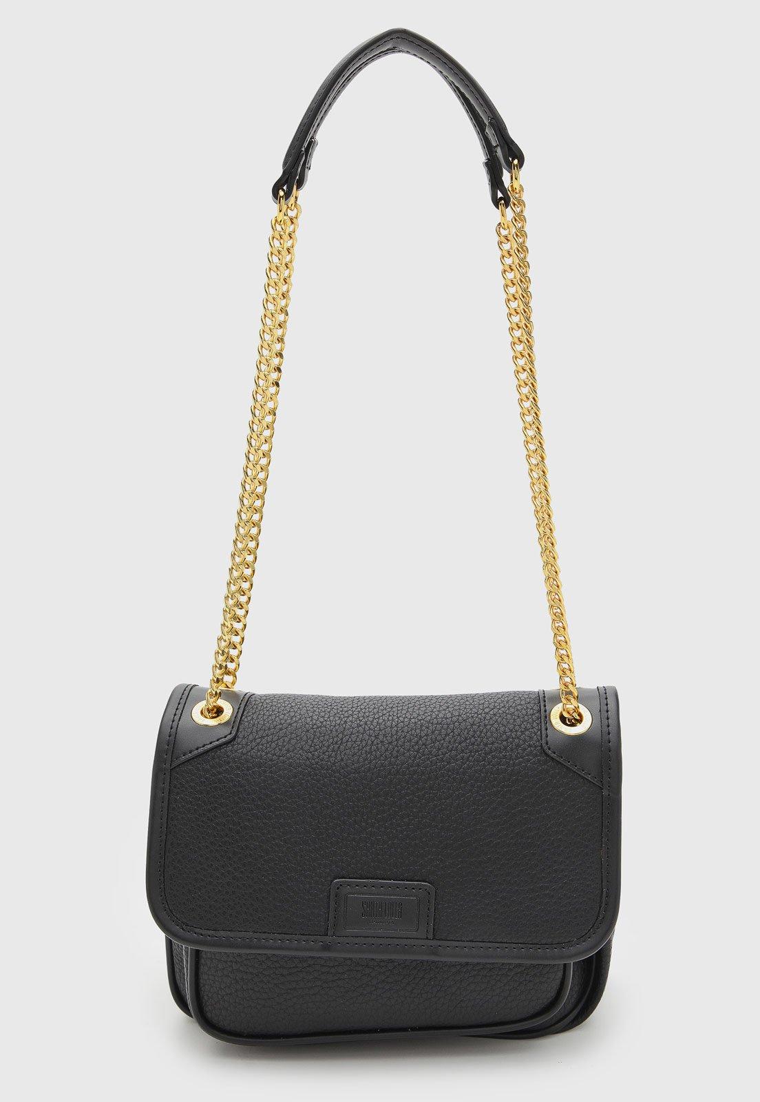 Bolsa Feminina Santa Lolla Média Corrente Preta