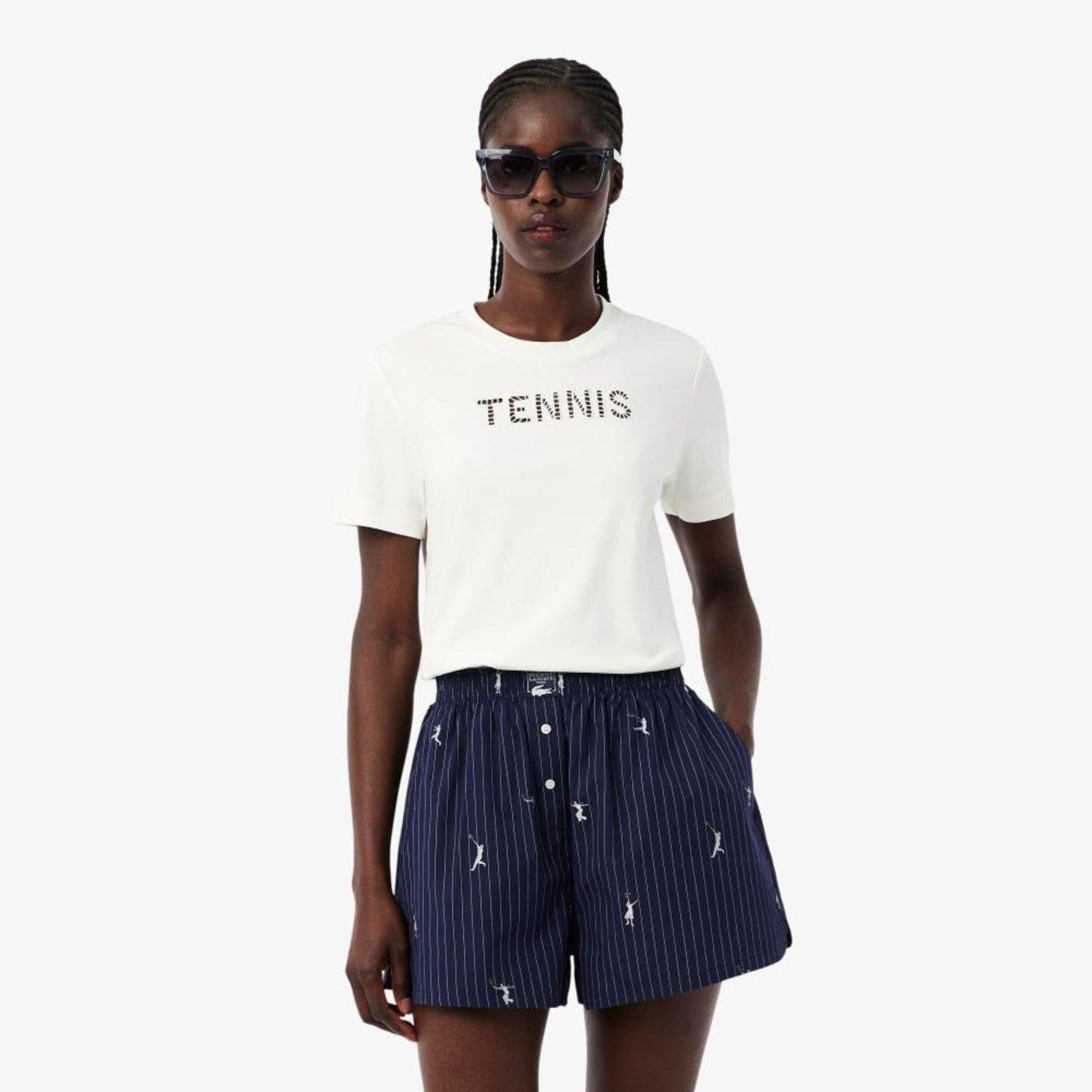 Camiseta com Bordado de Tênis Branco
