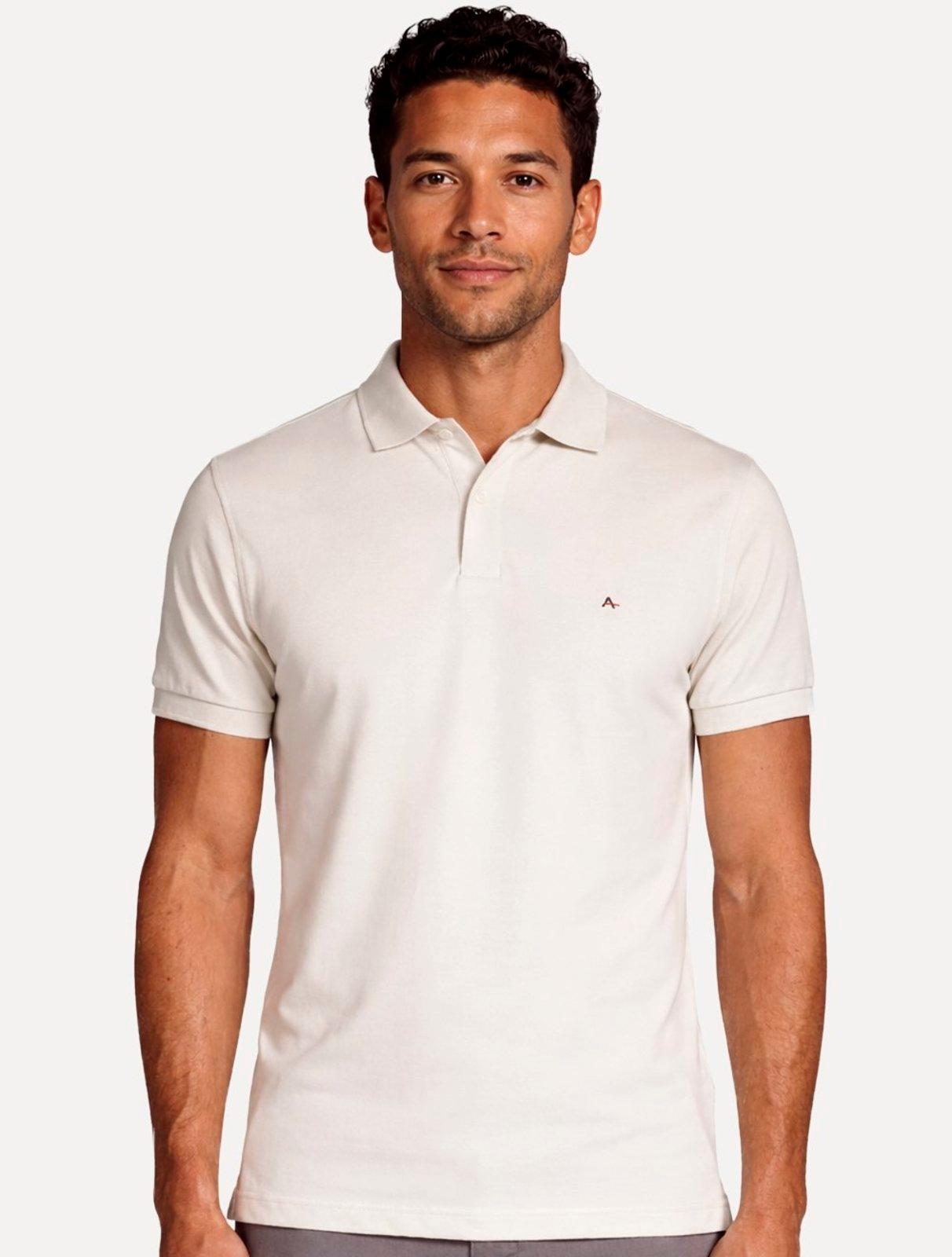 Polo Aramis Masculina Basic Piquet Mono Areia