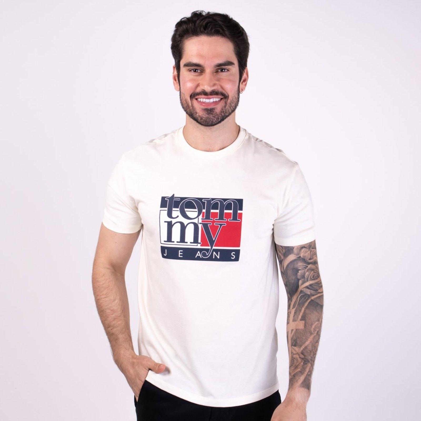 Camiseta Tommy Jeans Big Logo Off White