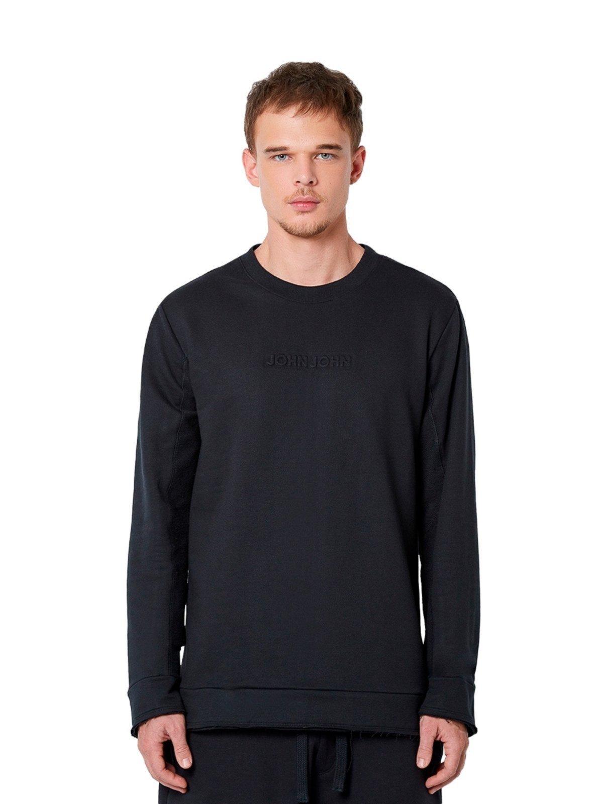 Moletom John John Masculino Black Embossed Logo Preto