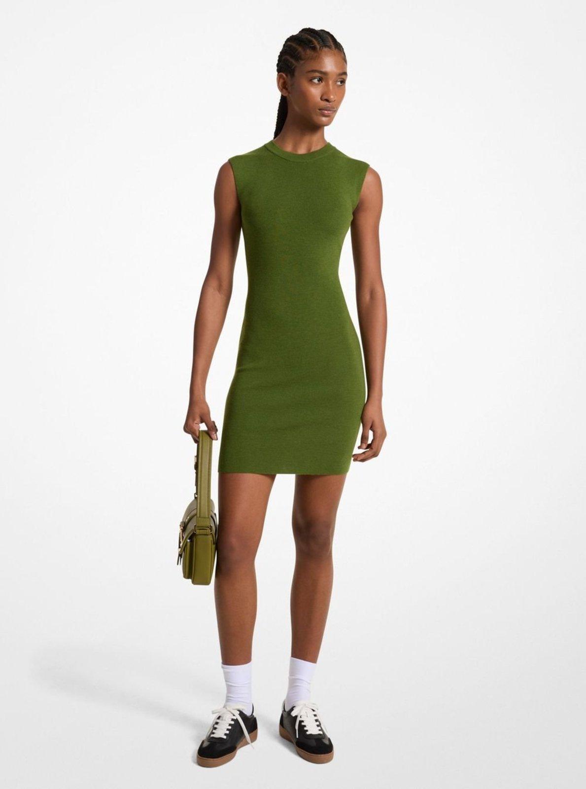 Vestido Canelado De Lã Merino Mt482de4vr211