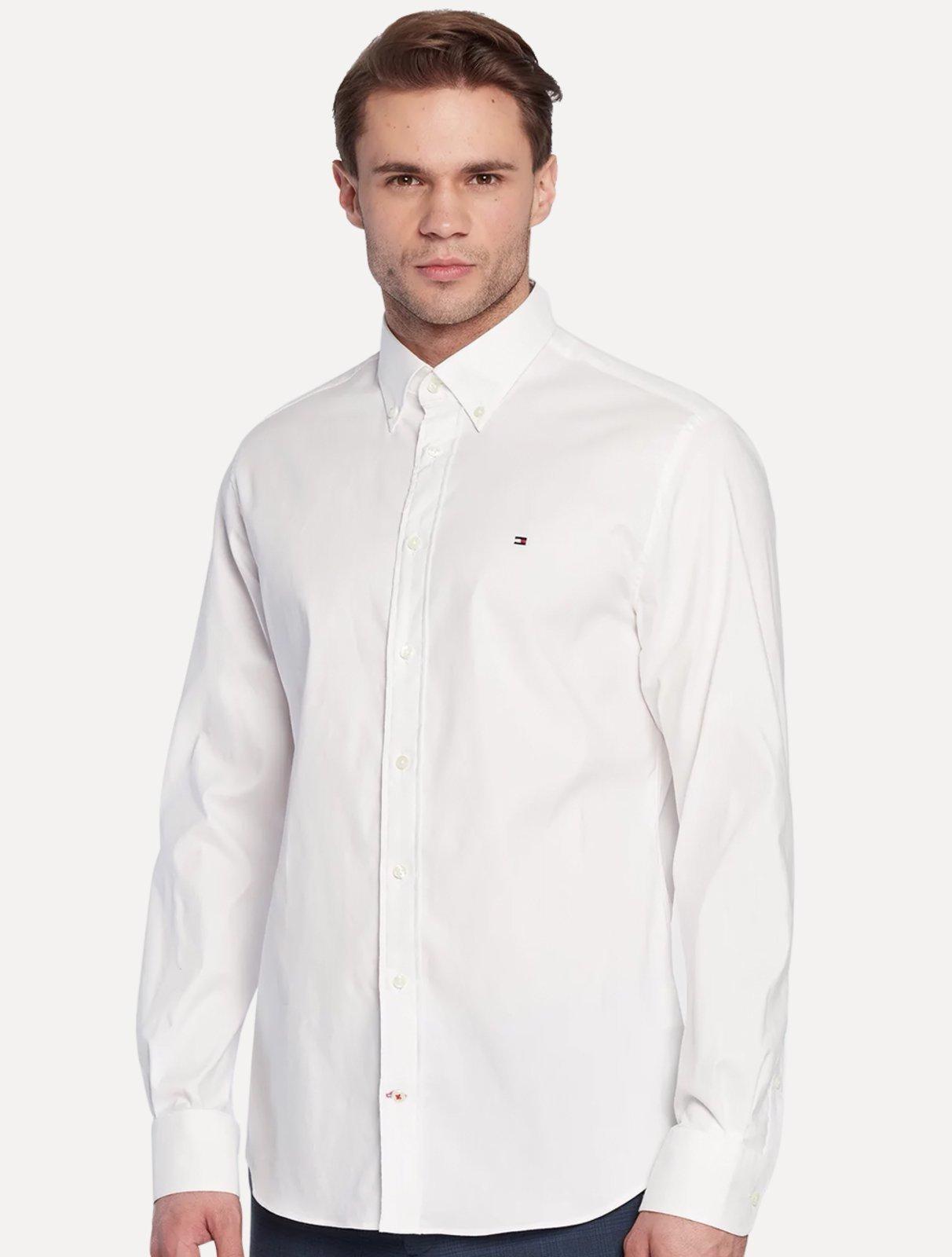 Camisa Tommy Hilfiger Masculina Regular Core Oxford Branca