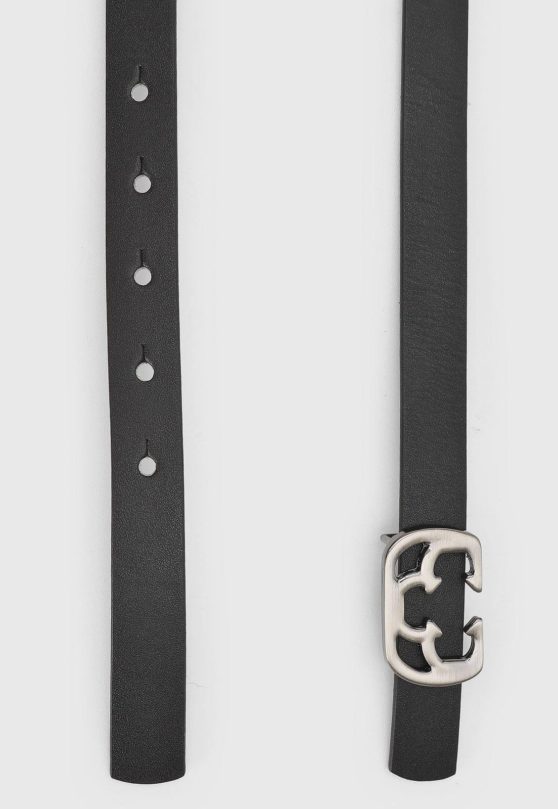 Cinto Feminino Capodarte Fivela Monograma Preto