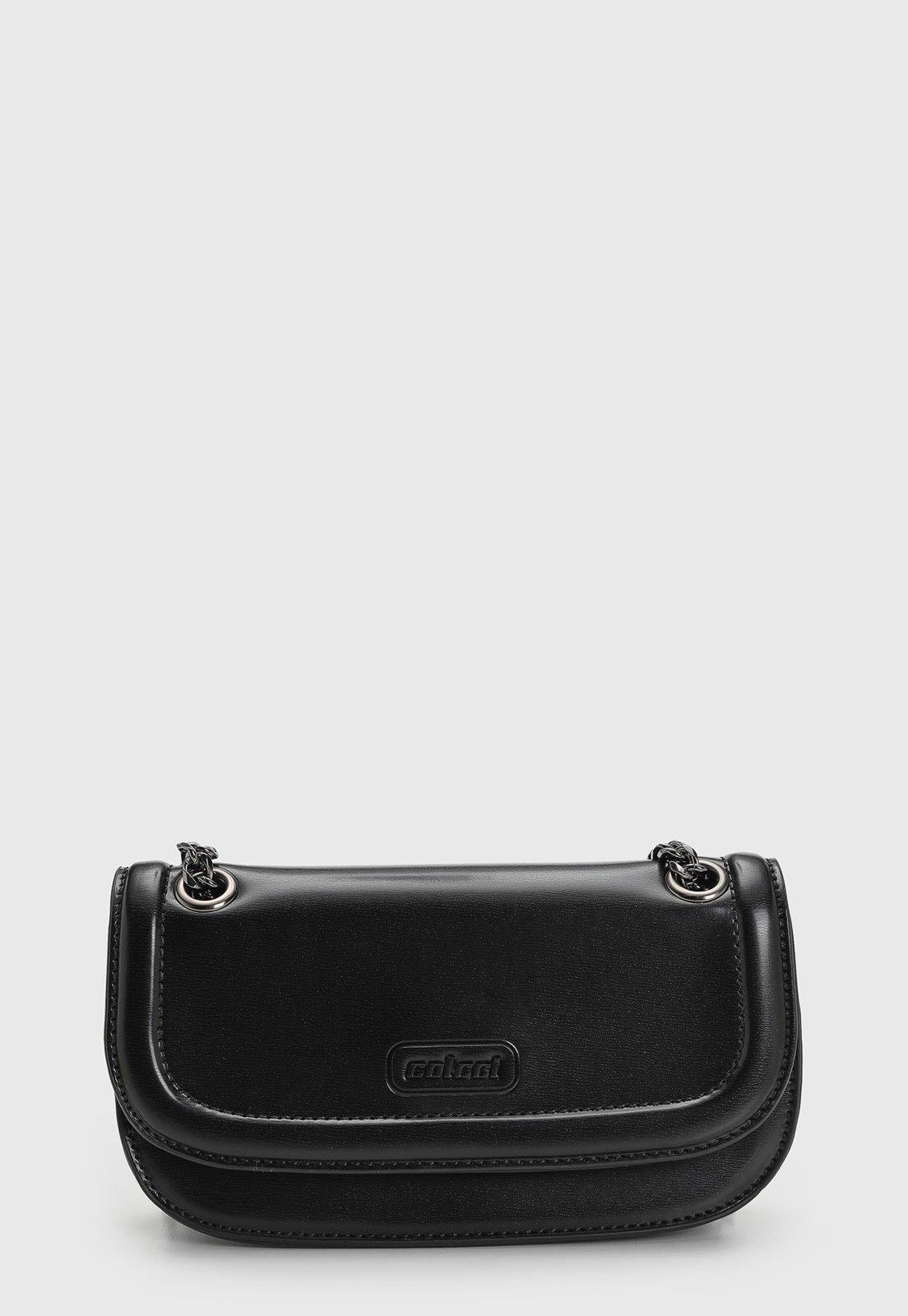 Bolsa Feminina Colcci Retangular Alça Corrente Preta