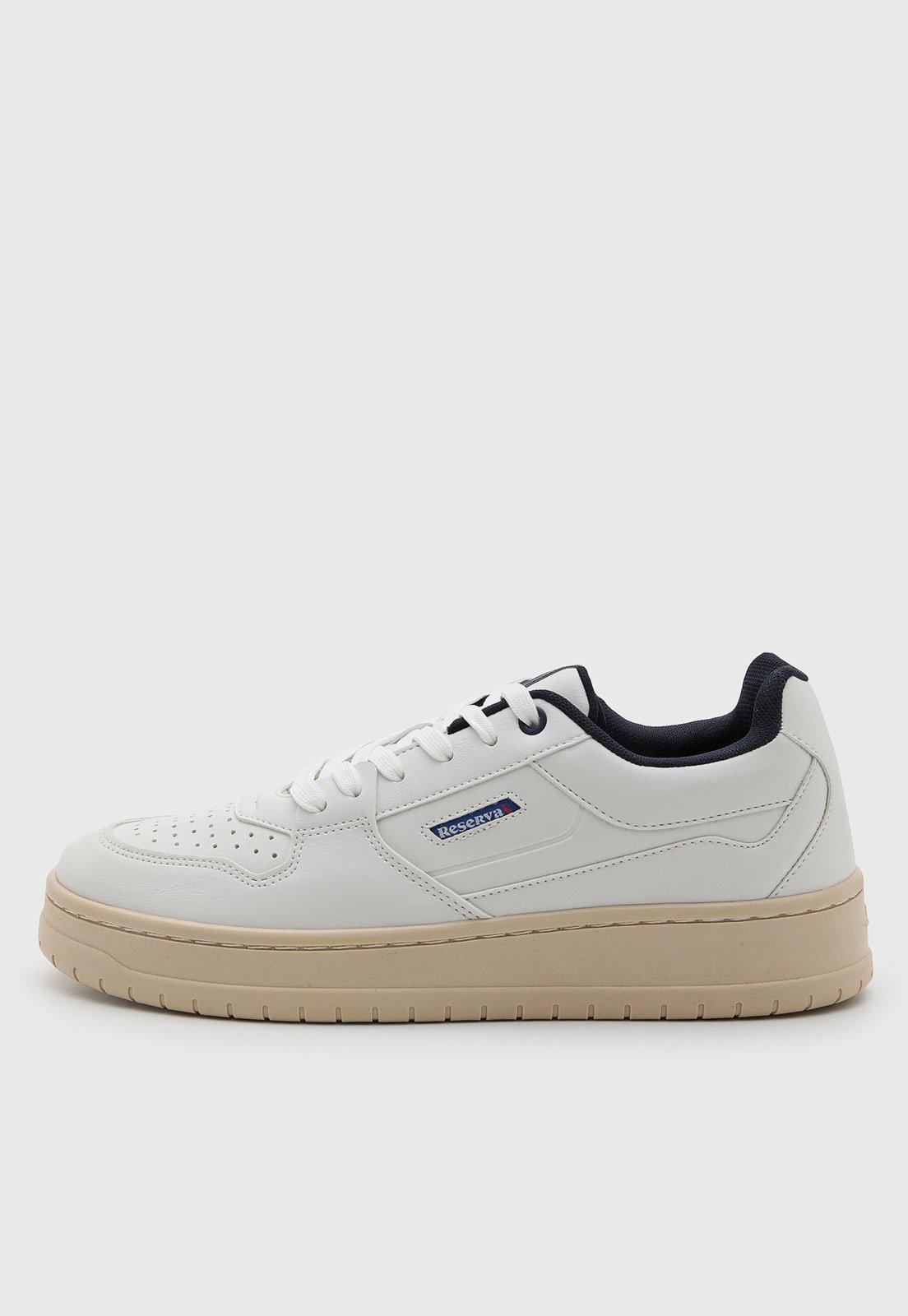 Tênis Masculino Reserva Casual Bico Redondo Branco