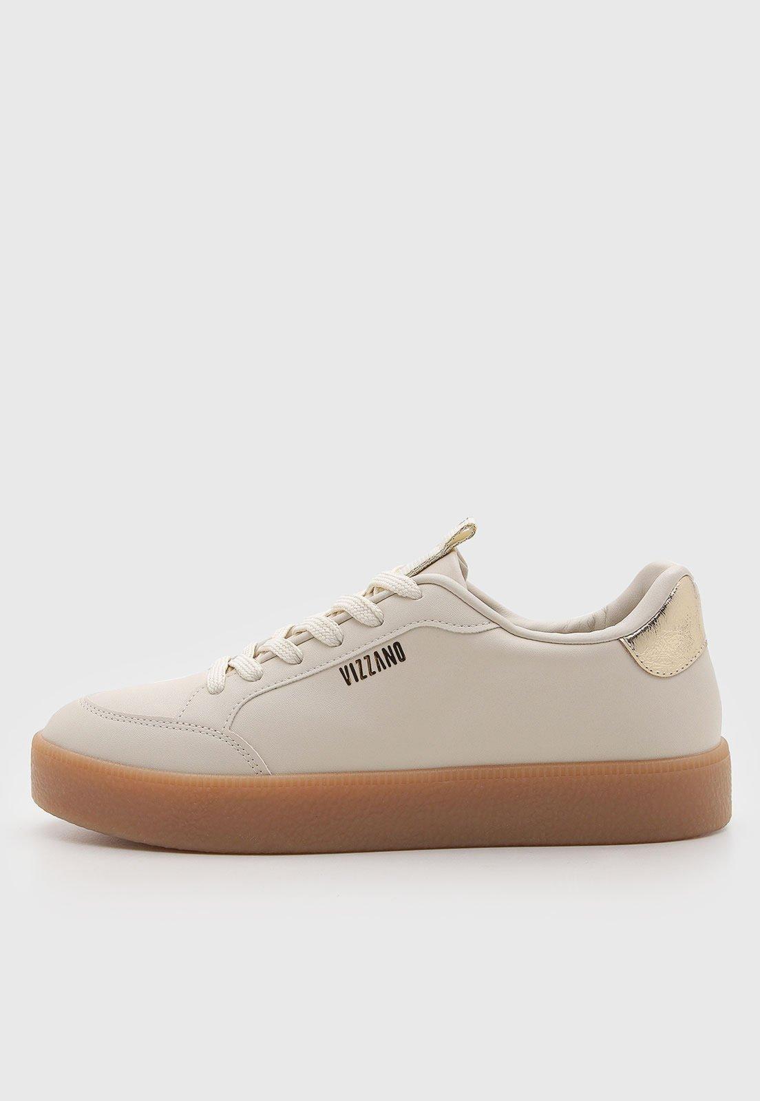 Tênis Feminino Vizzano Cano Baixo Bege