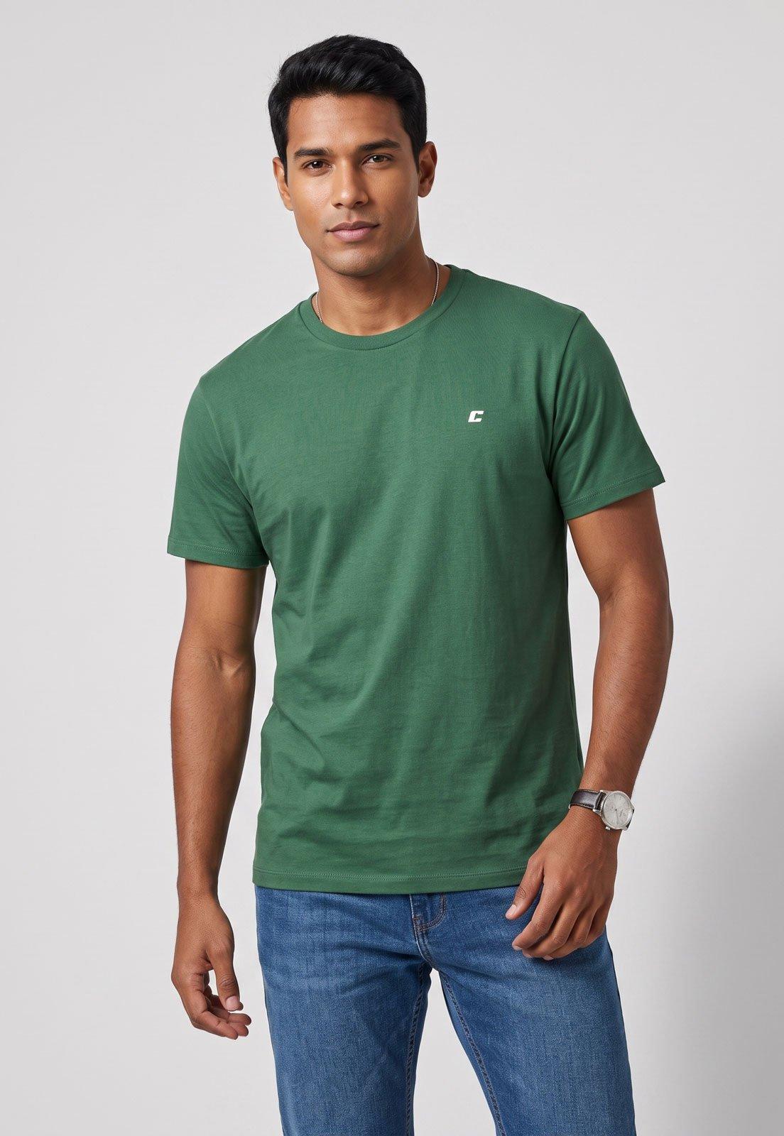 Camiseta Masculina Colcci Gola Redonda Verde