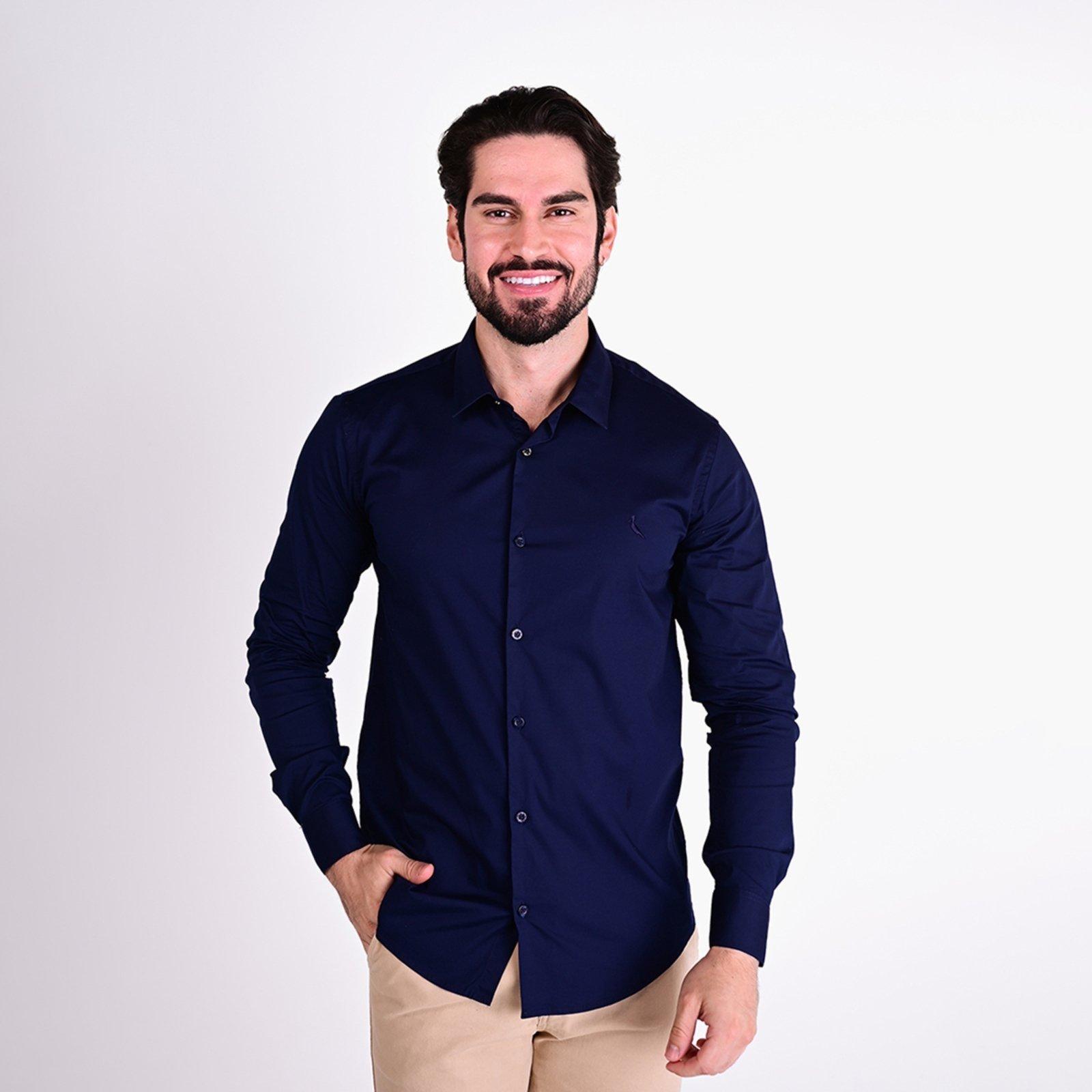 Camisa Reserva Enxuto Azul Marinho