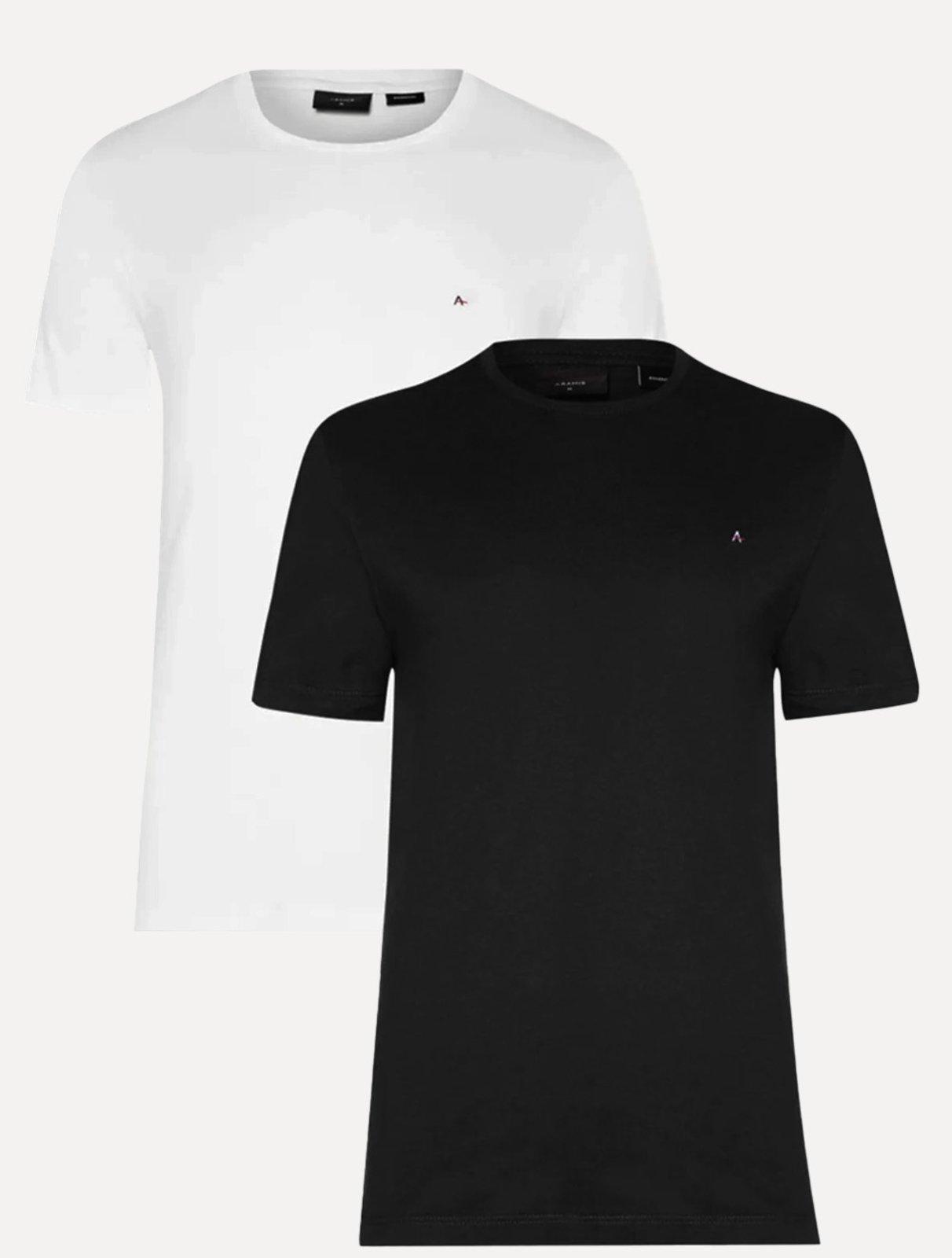 Kit Camisetas Aramis Basic Lisa Preta Branca