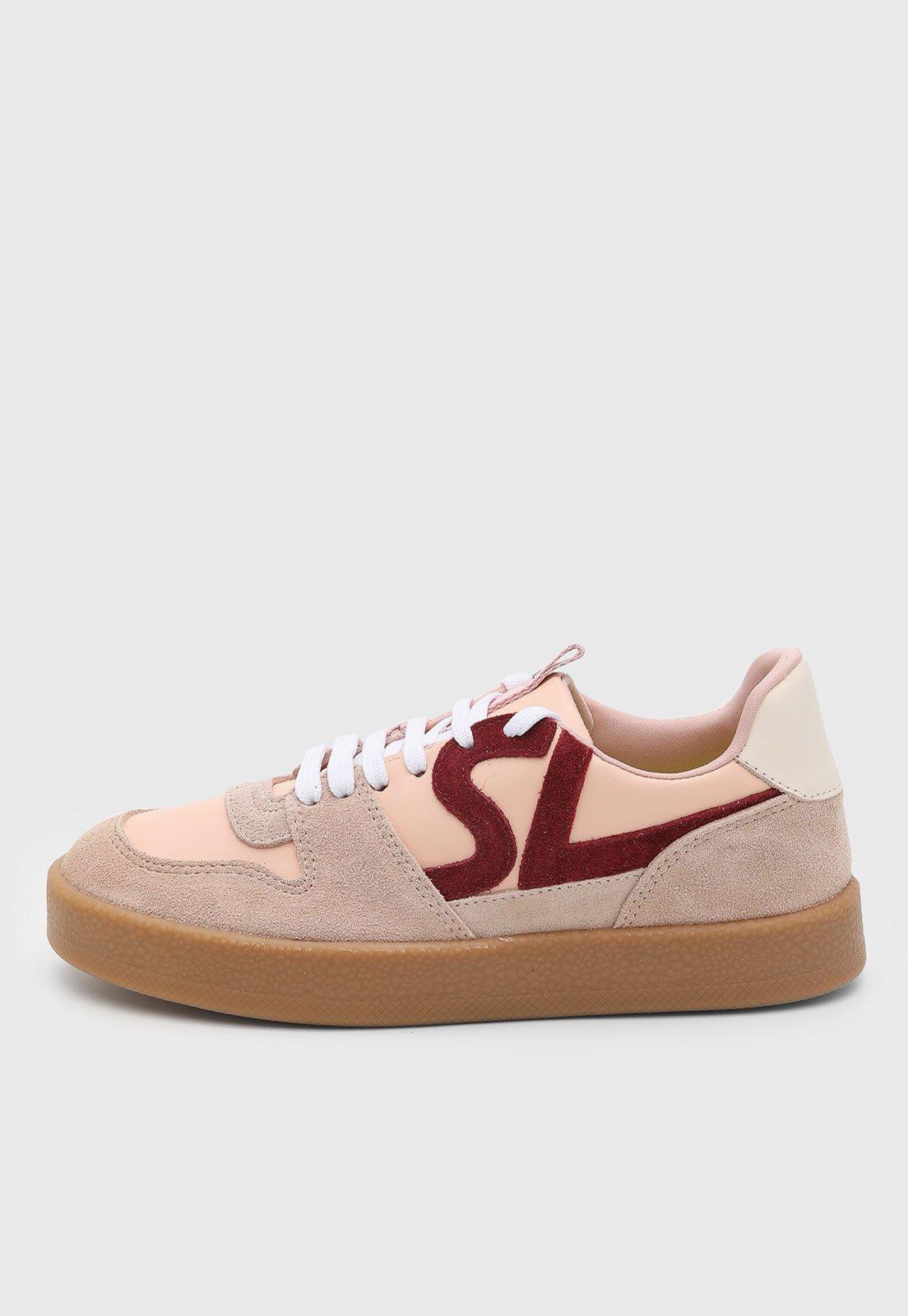 Tênis Feminino Santa Lolla Couro Cano Baixo Rosa
