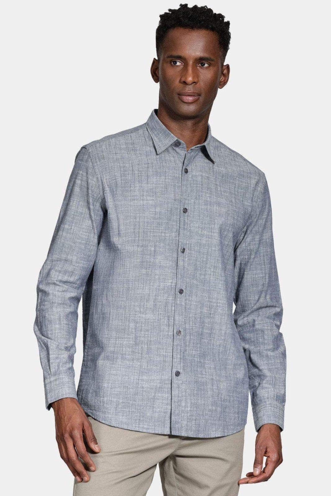 Camisa Aramis Manga Longa Regular Flamê Azul