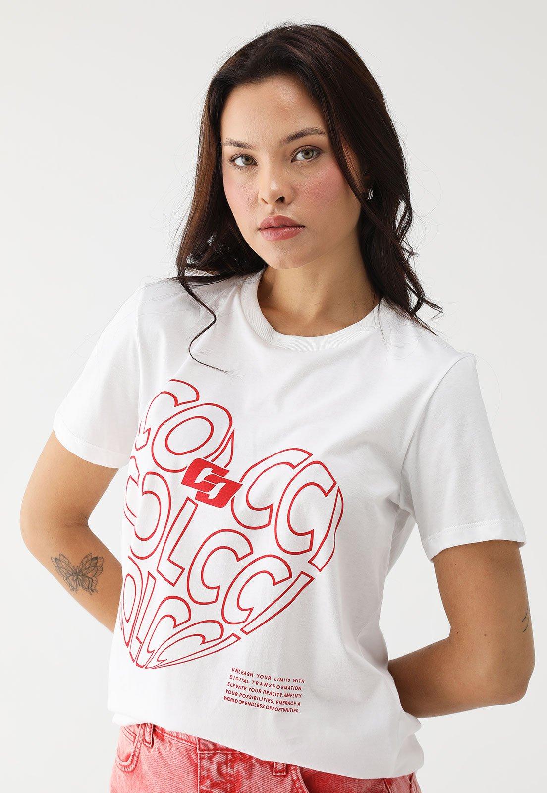 Camiseta Colcci Reta Logo Branca