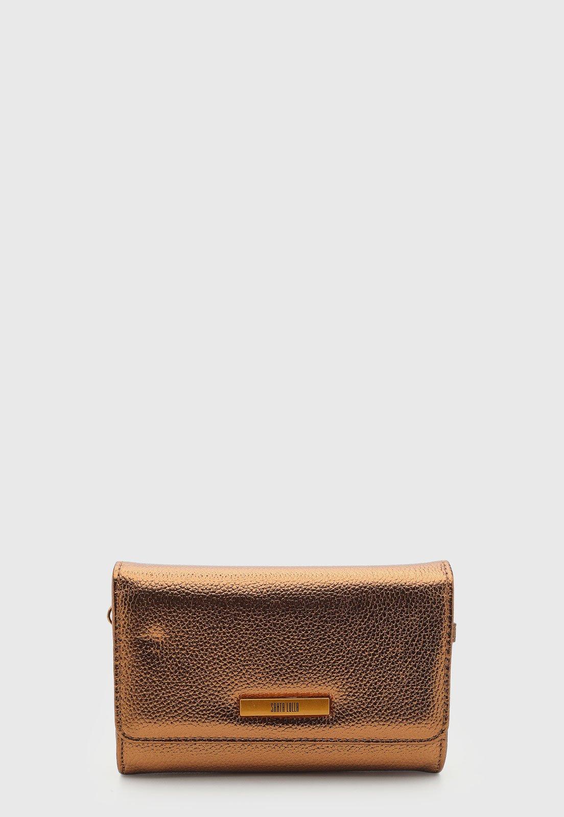 Bolsa Feminina Santa Lolla Retangular Bronze