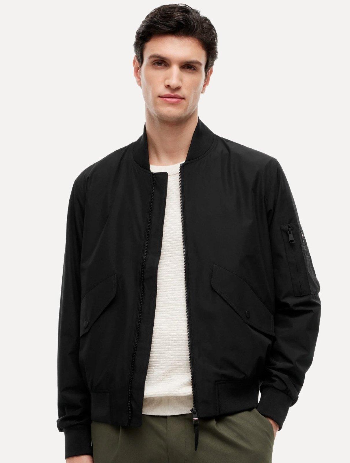 Jaqueta Tommy Hilfiger Regulat Ft Packable Bomber Preto