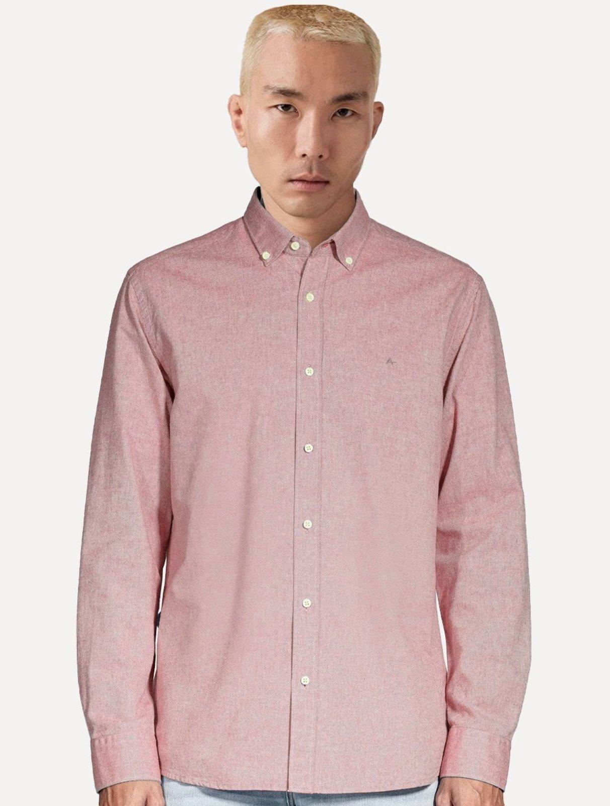 Camisa Aramis Masculina Slim Oxford Planalto Vermelha Mescla