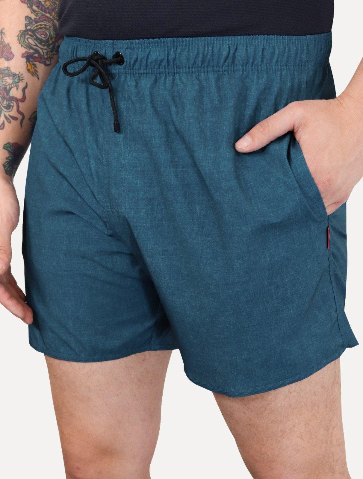 Short Reserva Masculino Beachwear Basico Textura Azul Carbono