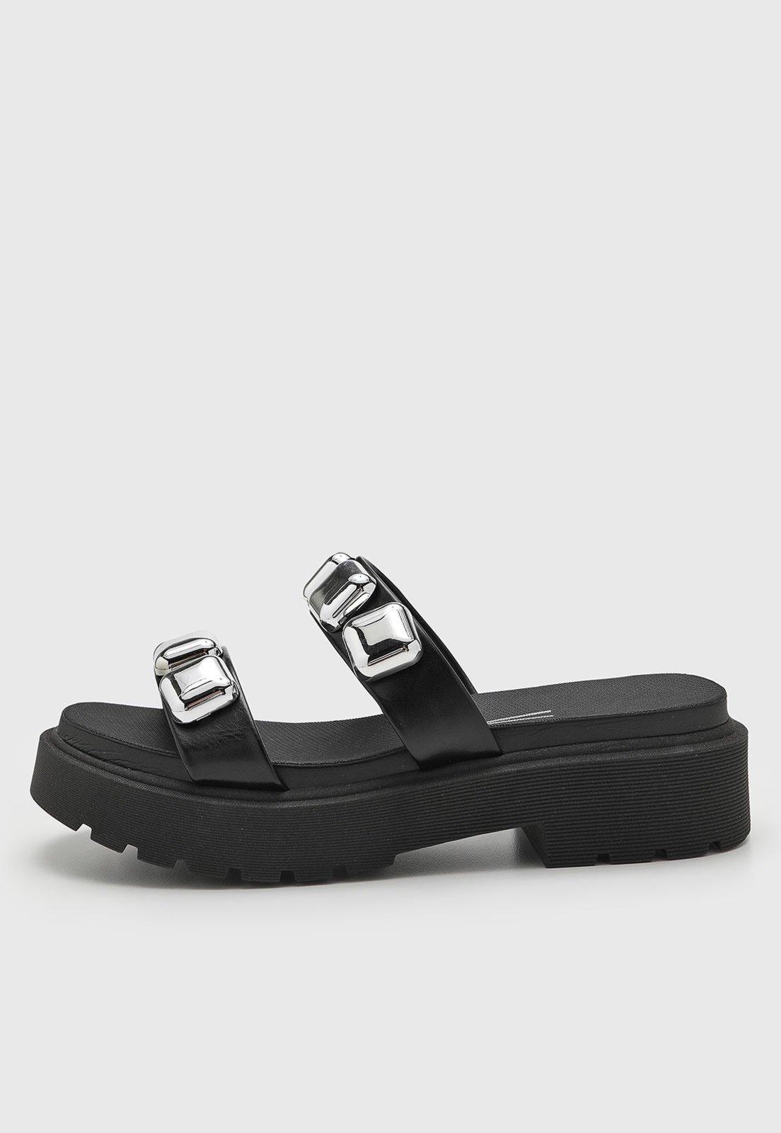 Sandália Feminina Vizzano Maxi Fivela Preta