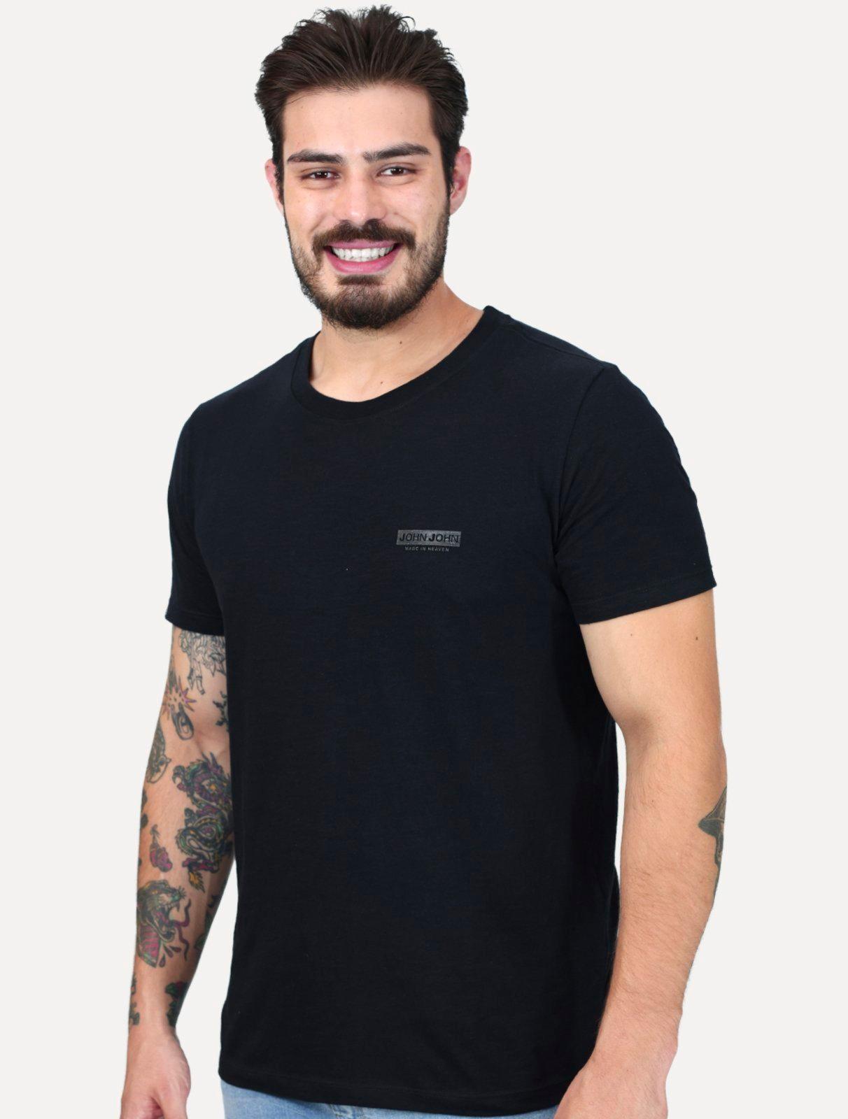 Camiseta John John Slim Fit Flame Preto