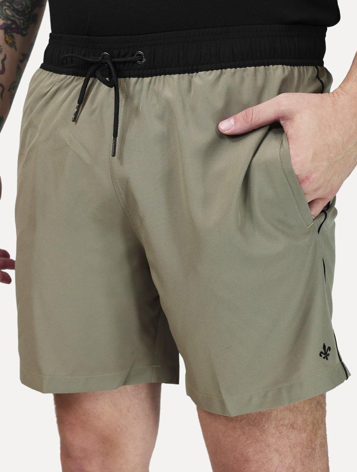 Short John John Masculino Relax Classico Cáqui Médio