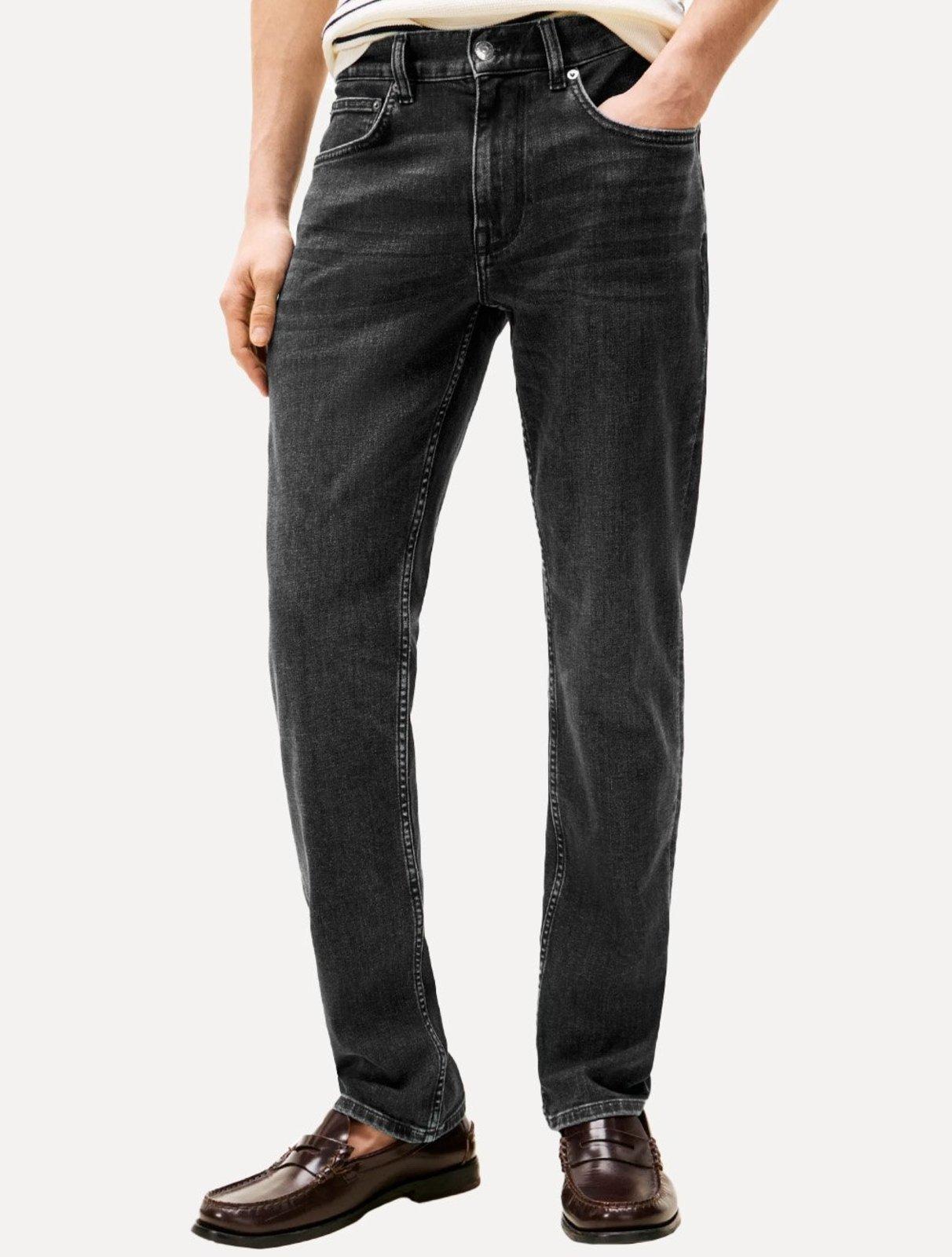 Calça Tommy Hilfiger Jeans Masculina Straight Fit Denton Twain Preta