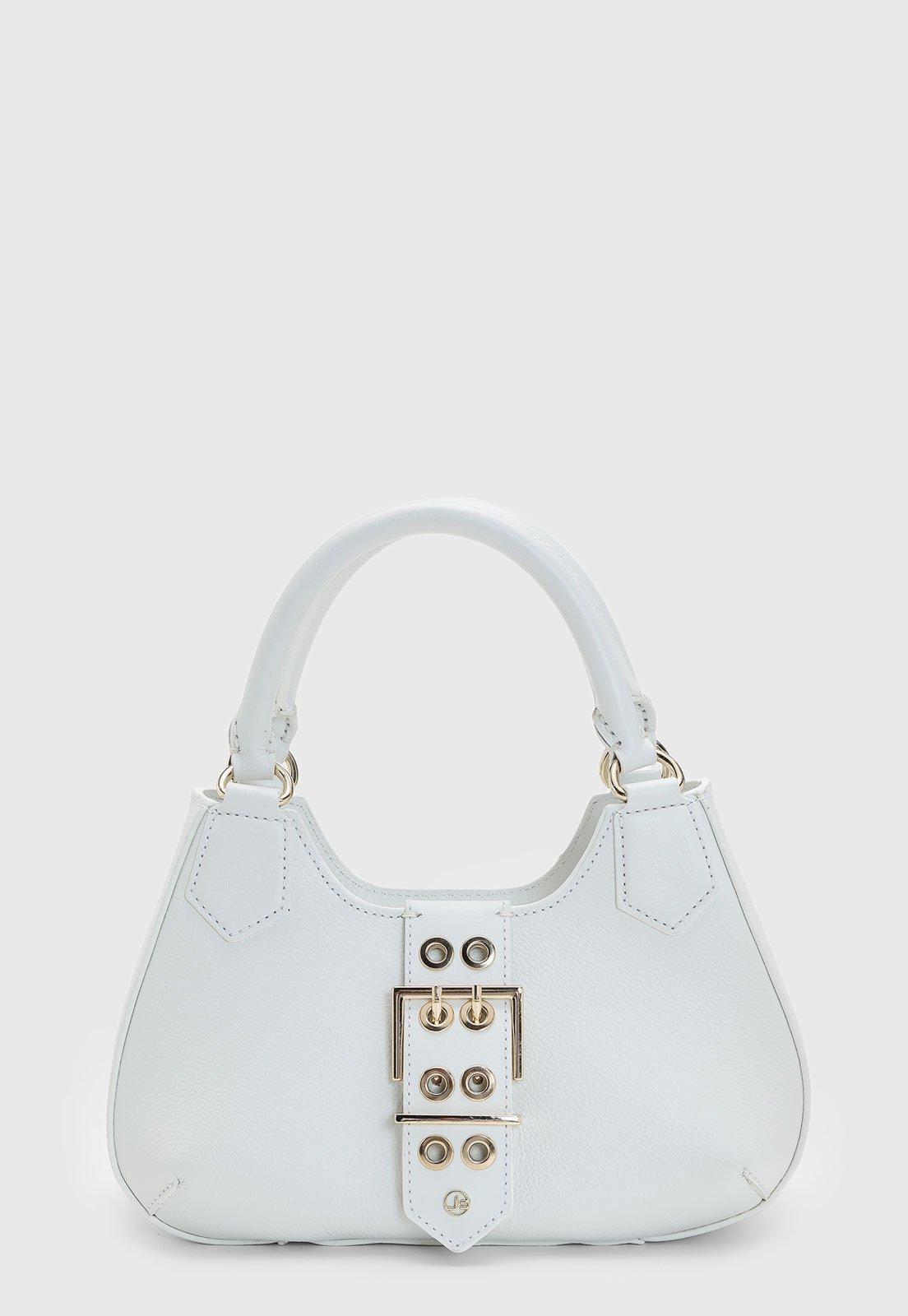 Bolsa Feminina Jorge Bischoff Detalhe Metálico Branca