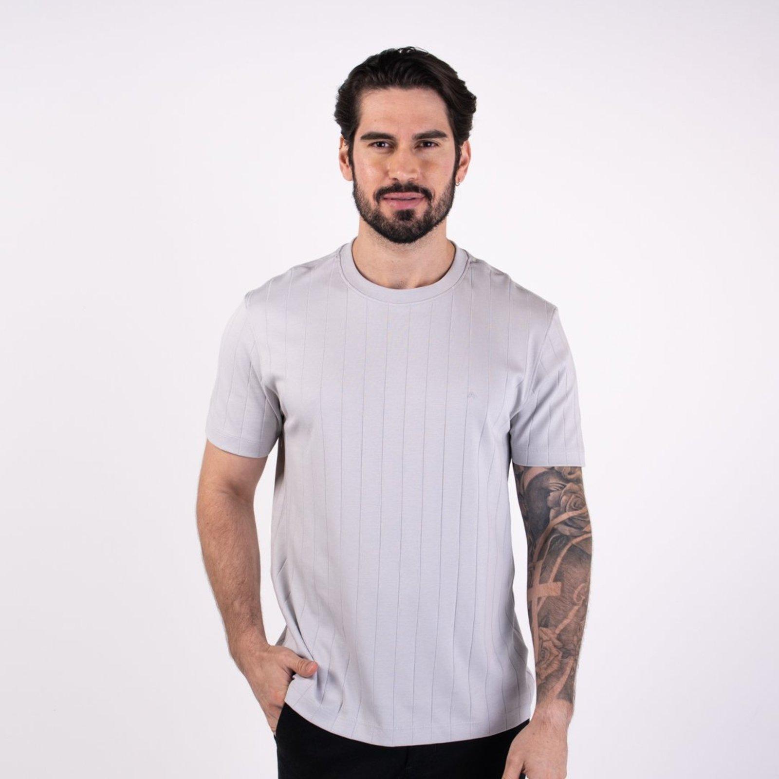 Camiseta Aramis Interlock Listra Cinza