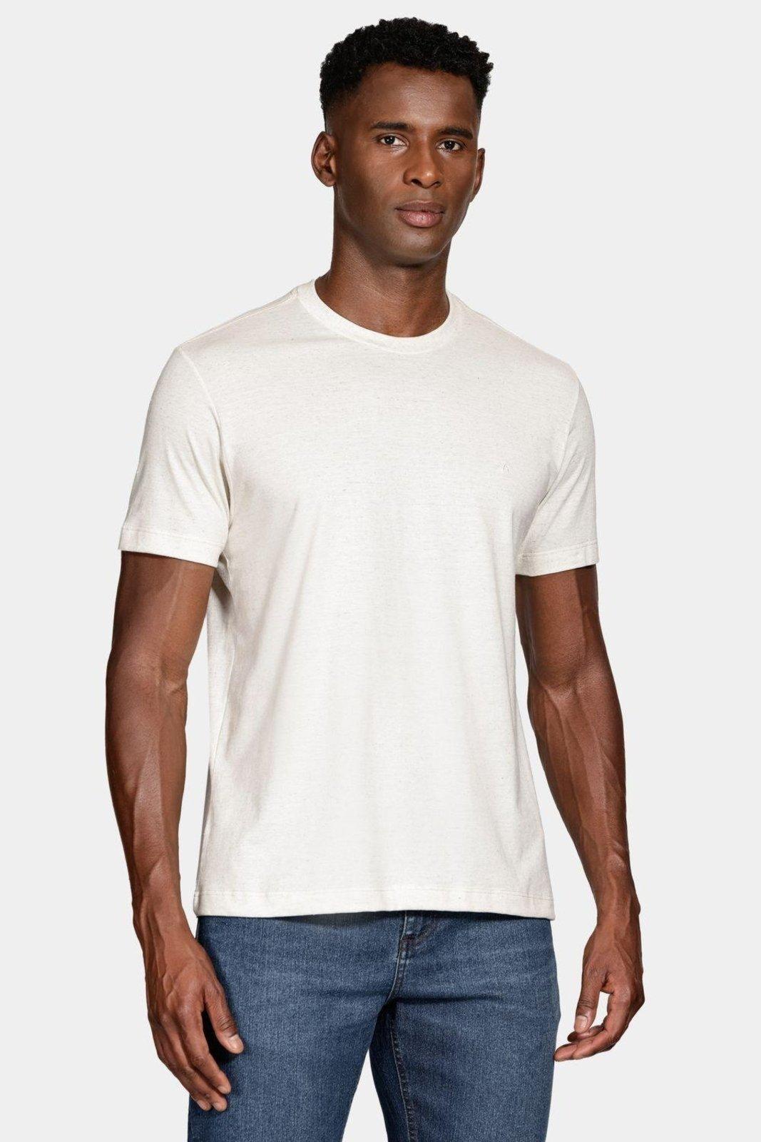 Camiseta Aramis Manga Curta Com Linho