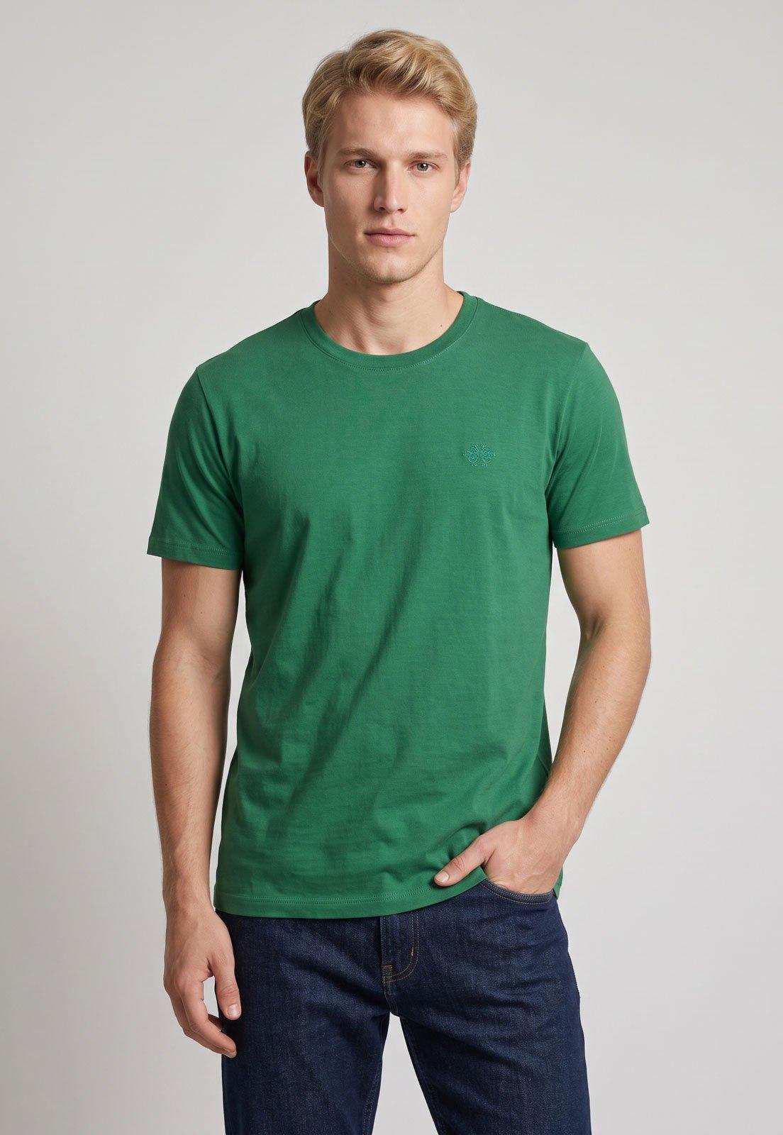 Camiseta Masculina John John Gola Redonda Verde