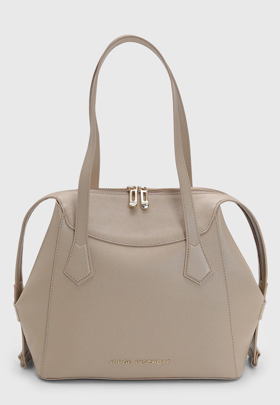 Bolsa Feminina Jorge Bischoff Grande Bege