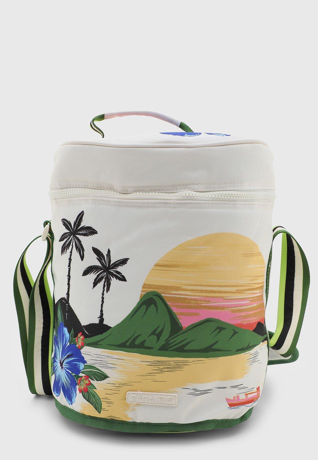 Bolsa Feminina FARM Estampa Tropical Off-White