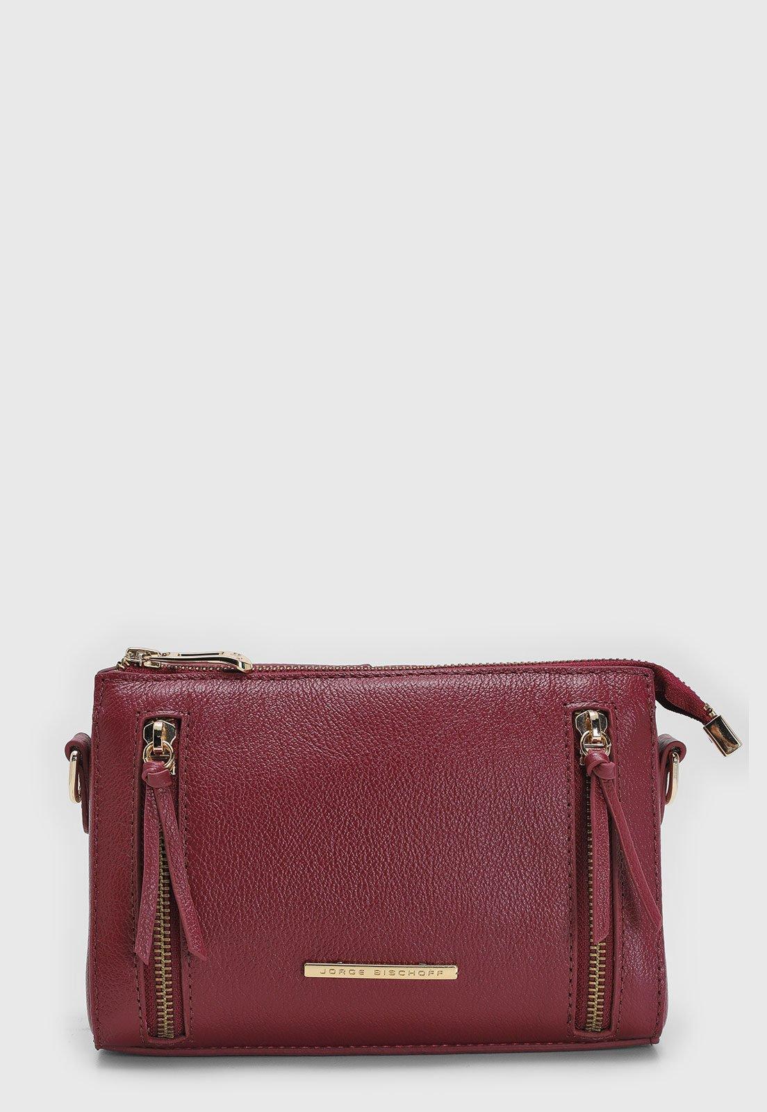 Bolsa Feminina Jorge Bischoff Pequena Bordô