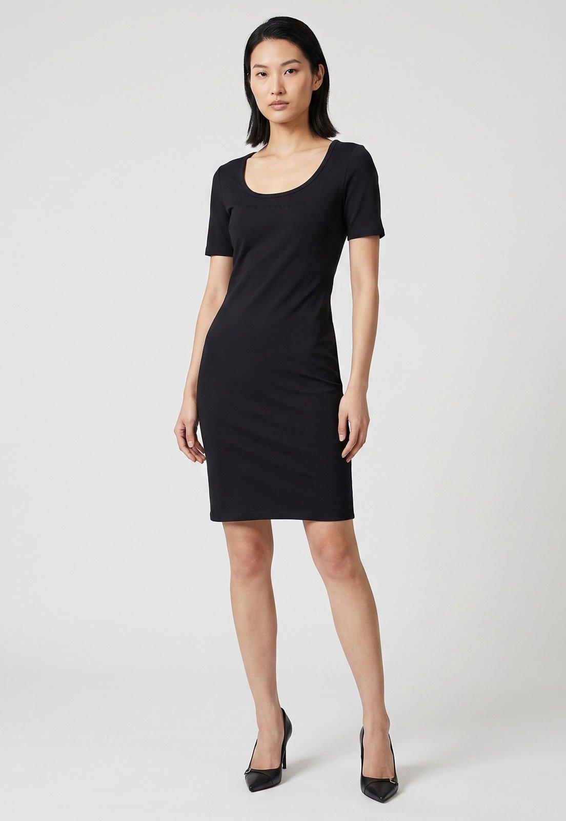 Vestido Feminino Lança Perfume Curto Manga Curta Preto