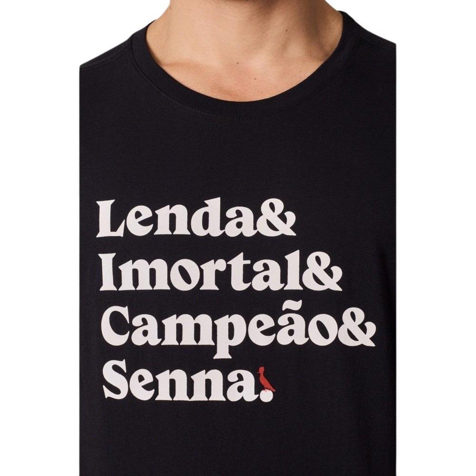 Camiseta Estampada Senna Reserva Preto