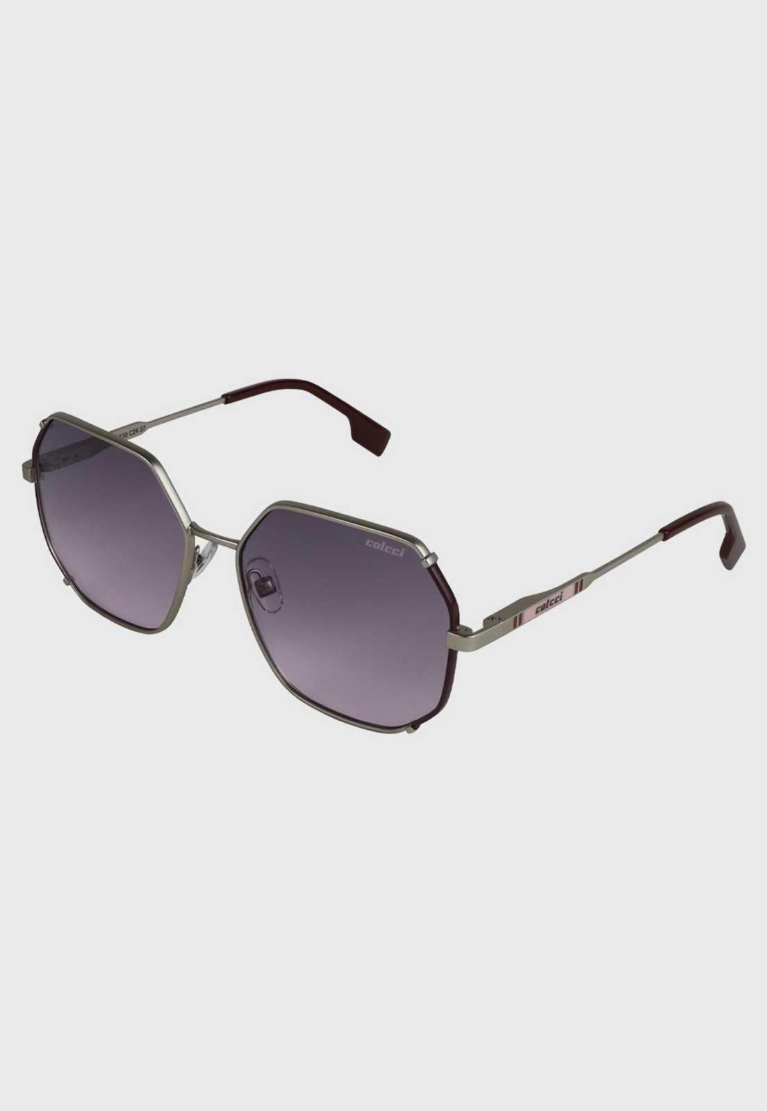 Óculos de Sol Feminino Colcci Geométrico Bordô