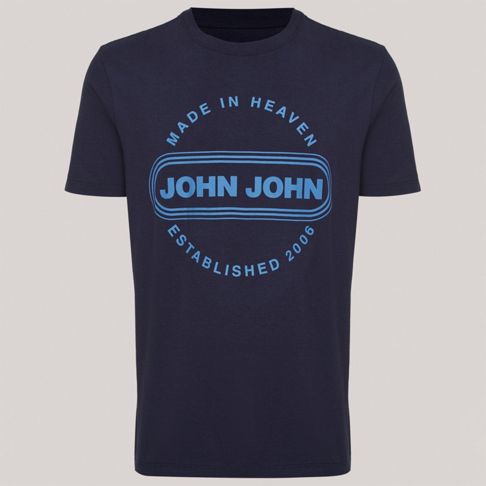 Camiseta John John Round Circle Ve26 Marinho Masculino
