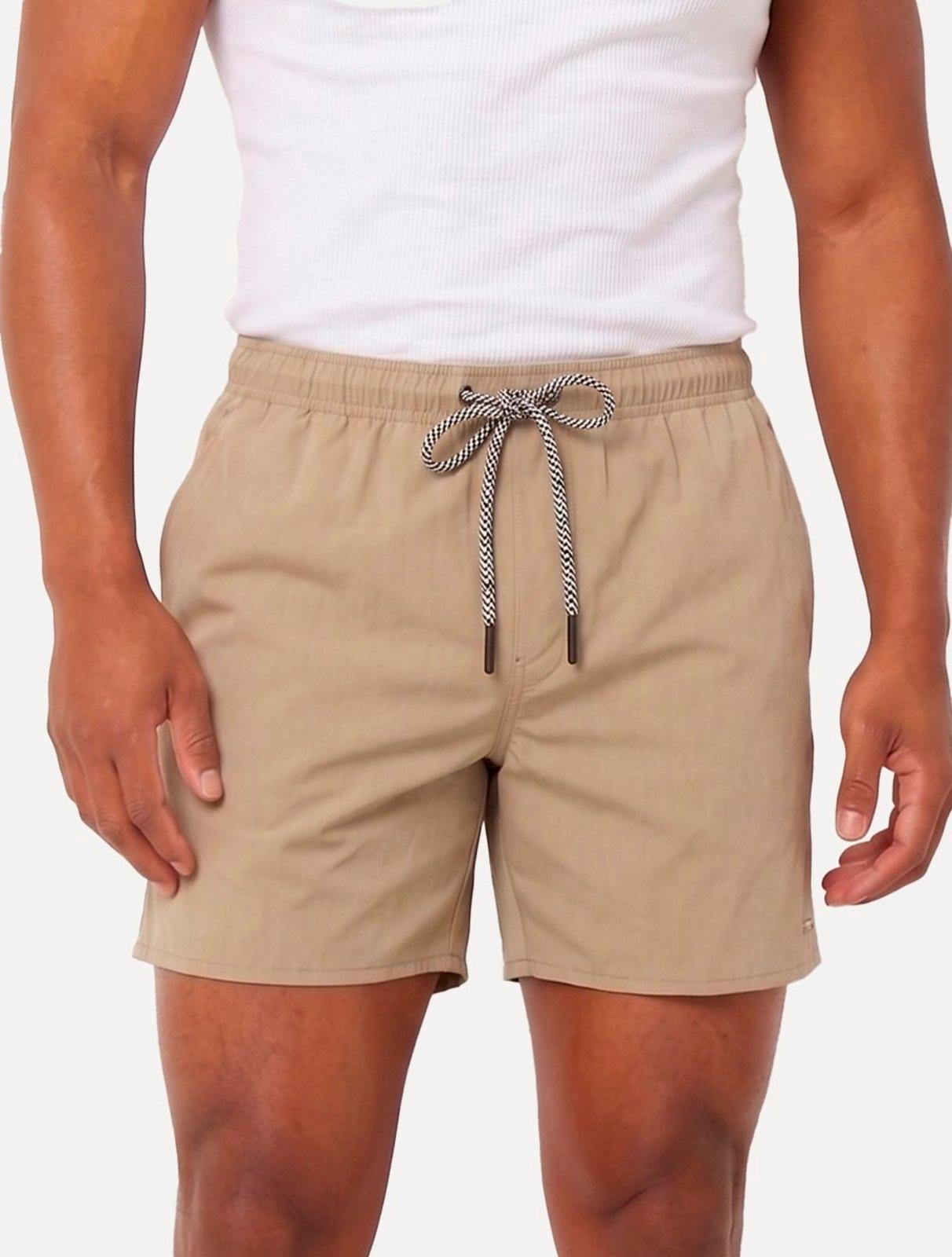 Short Aramis Masculino D Água Elastico Logo Cáqui