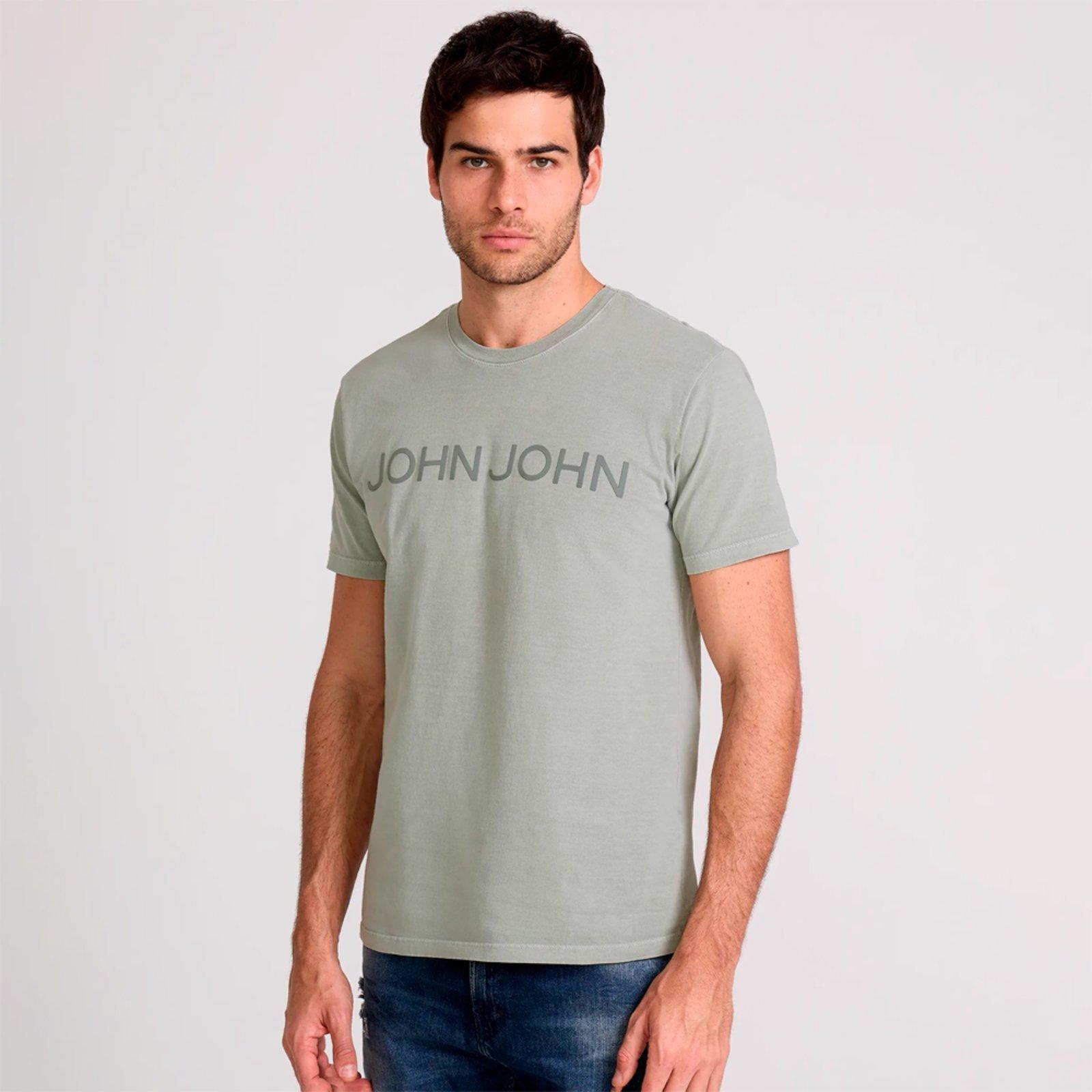 Camiseta John John Regular Hoodies Pr26 Verde Masculino