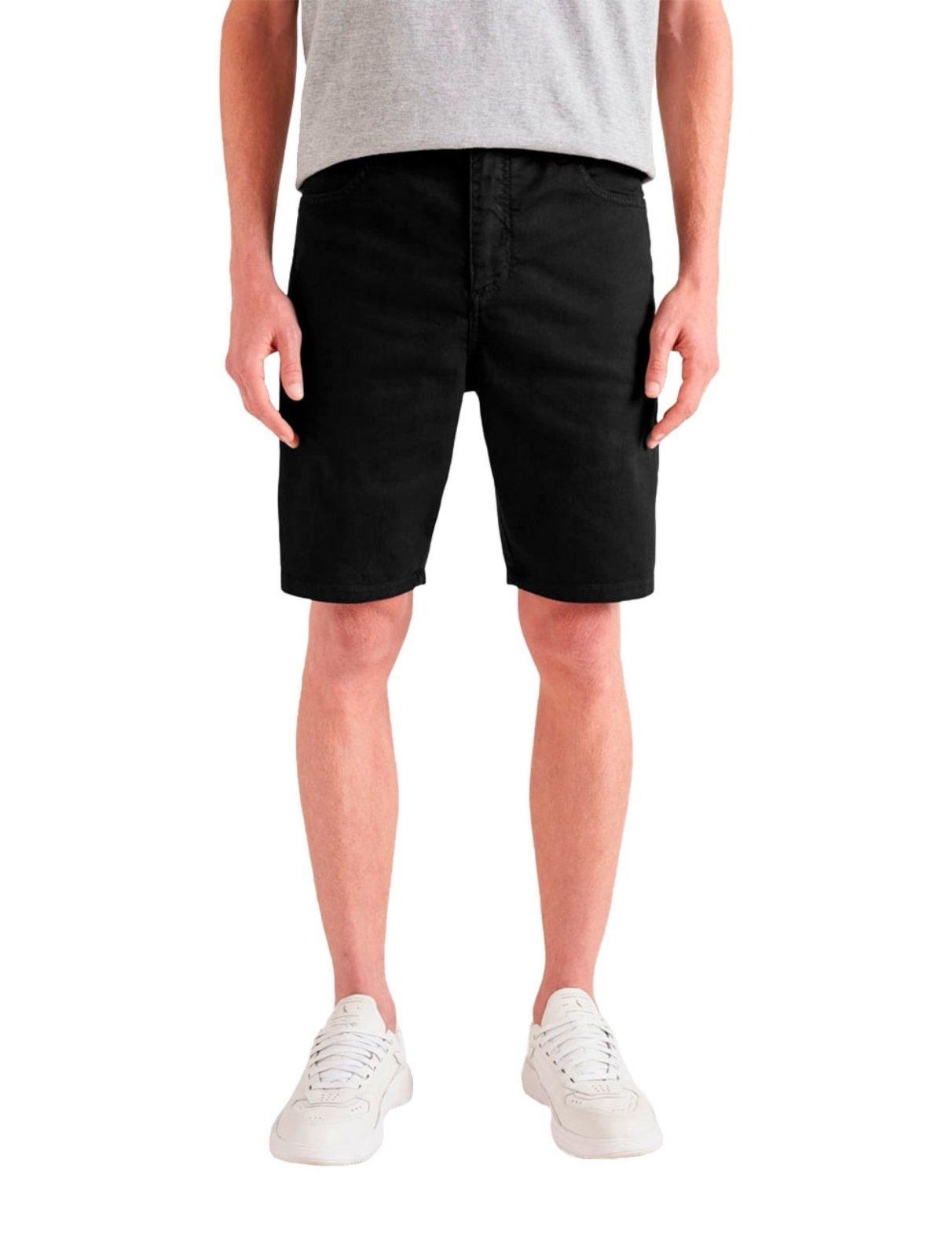 Bermuda Reserva Masculina Sarja Color Preta