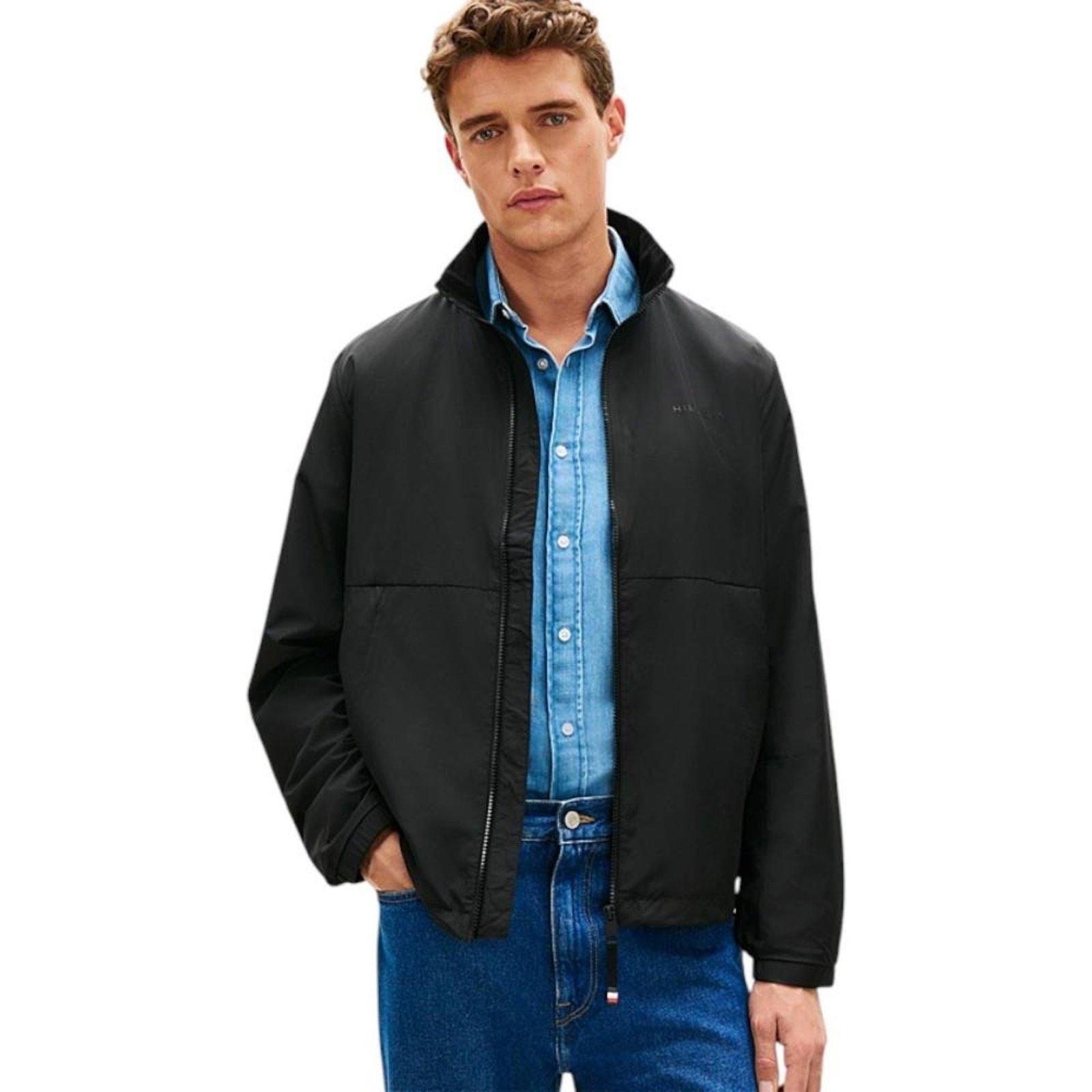 Jaqueta Tommy Hilfiger Branded Blouson Masculino Preto