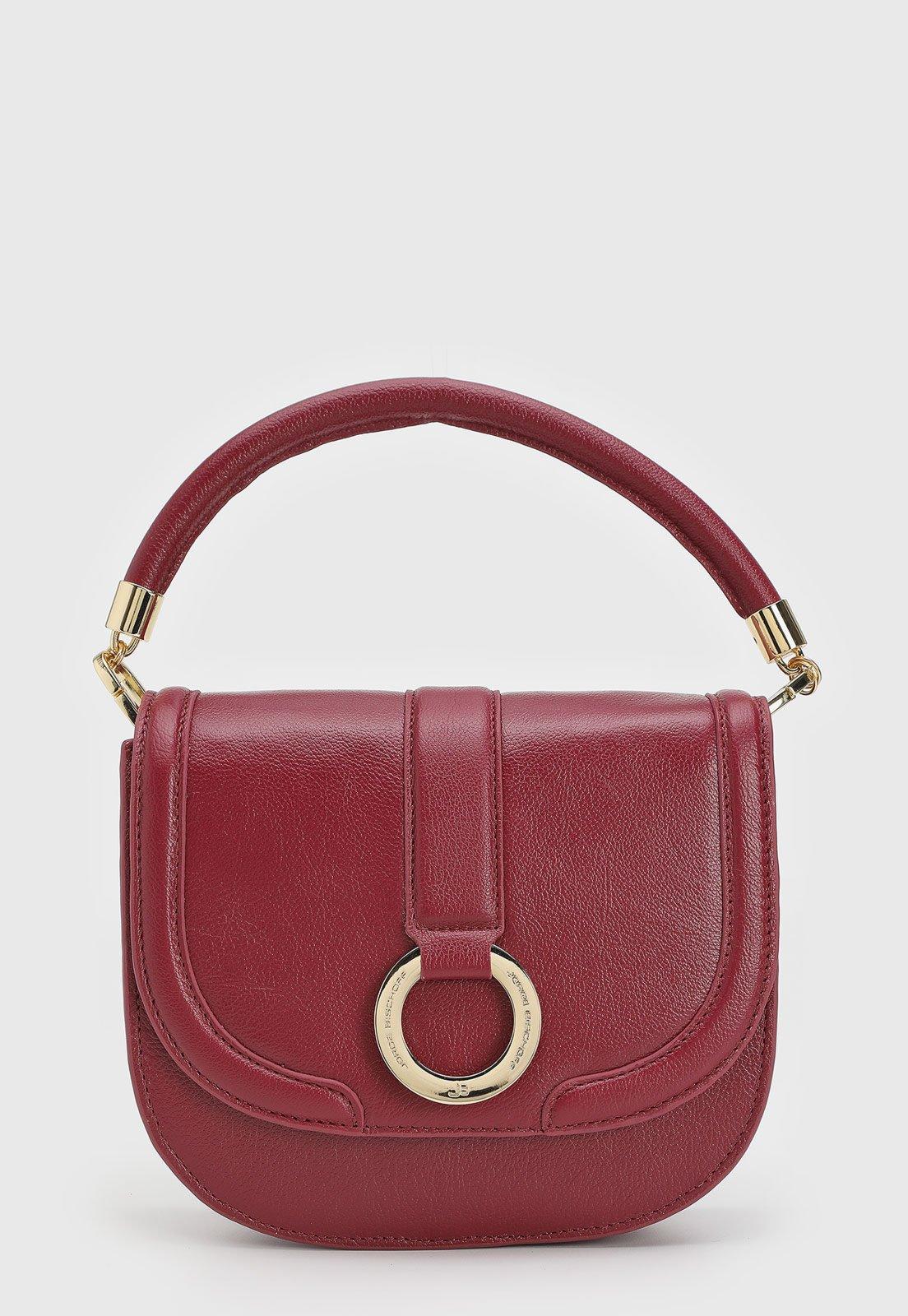 Bolsa Feminina Jorge Bischoff Estruturada Alça de Mão Vermelha